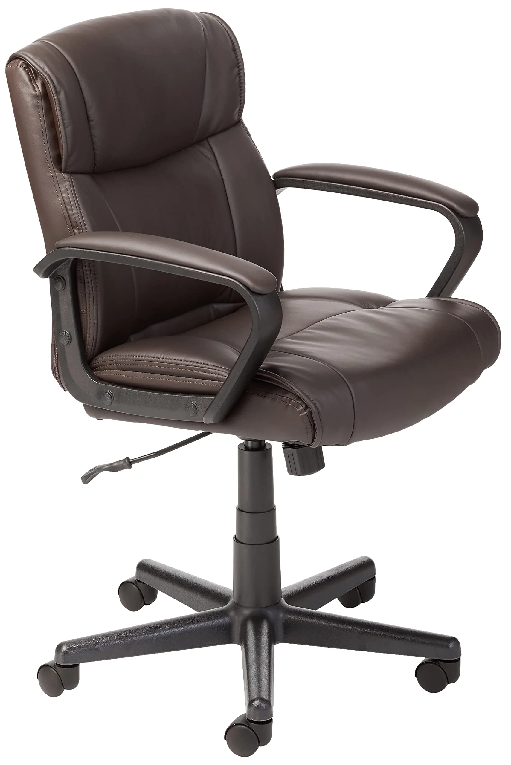 Amazon Basics Office Computer Task Desk Chair with Padded Armrests, Mid-Back, Adjustable, 360 Swivel, Rolling, 275 Pound Capacit