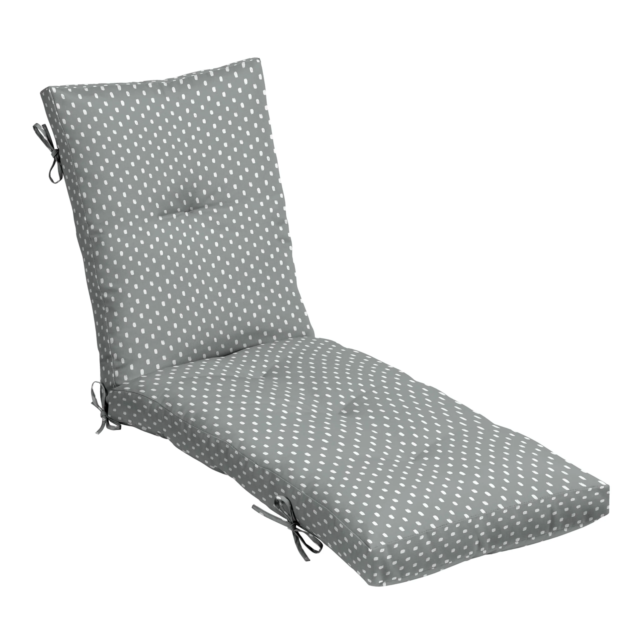 Arden Earthfiber Outdoor Tufted Chaise Cushion, 22 X 76, Rain-Proof, Fade Resistant, Cushion For Chaise Lounger 22 X 76, Stone G
