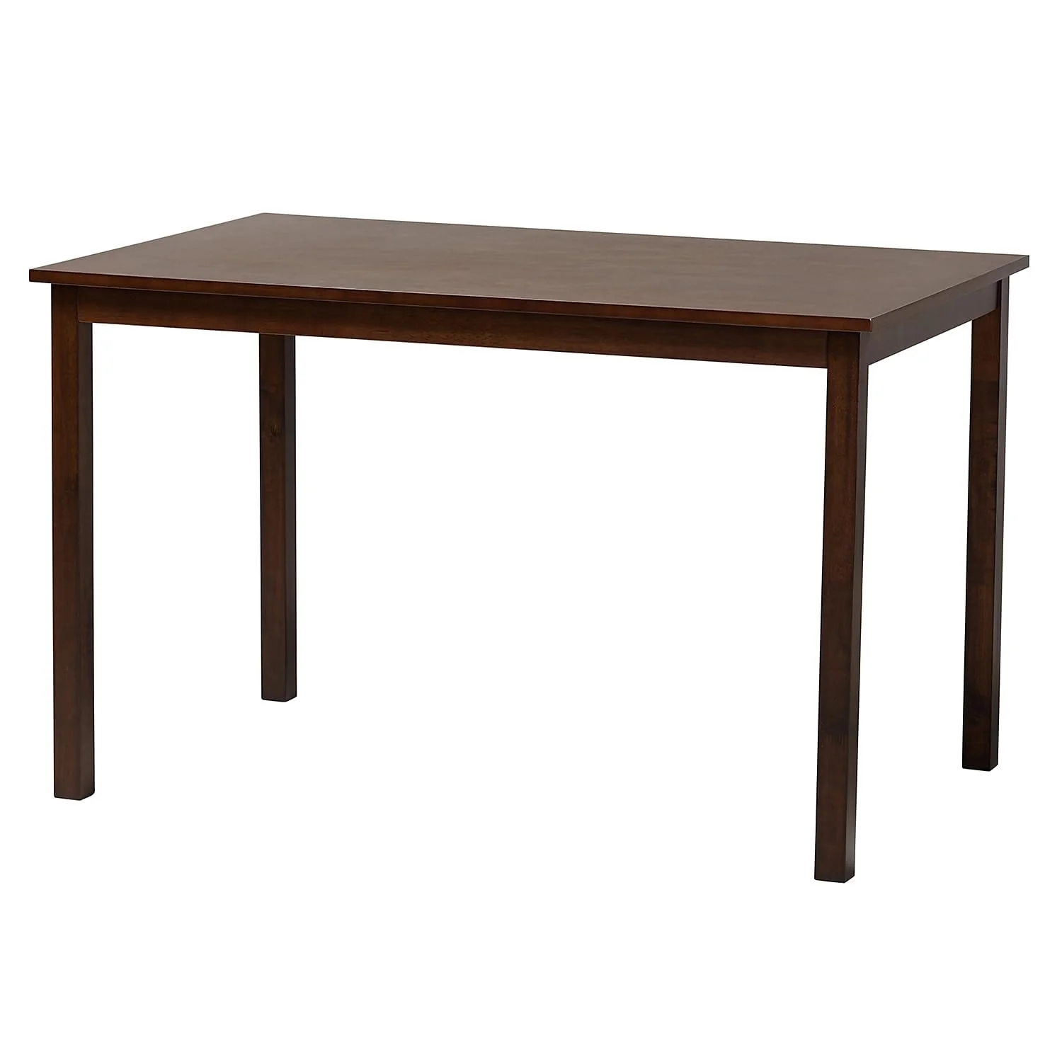 Baxton Studio Andrew Dining Table, 47.75 W x 30 D X 29.5 H, Dark Brown