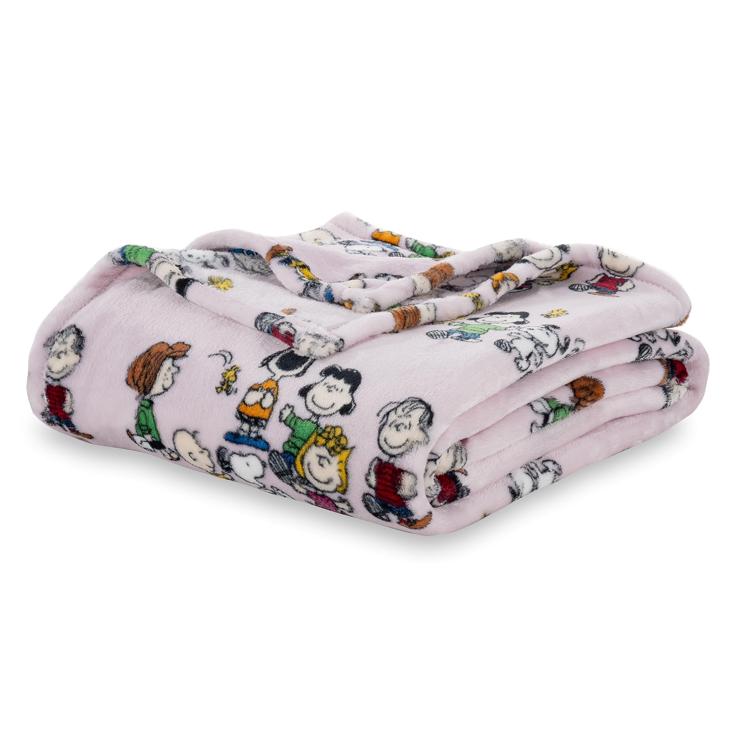 Berkshire Blanket Peanuts® Snoopy Plush Blanket, Twin 60x90 in, VelvetLoft®, Lilac Color, Official Peanuts® Product, Model E0483-TW-BA