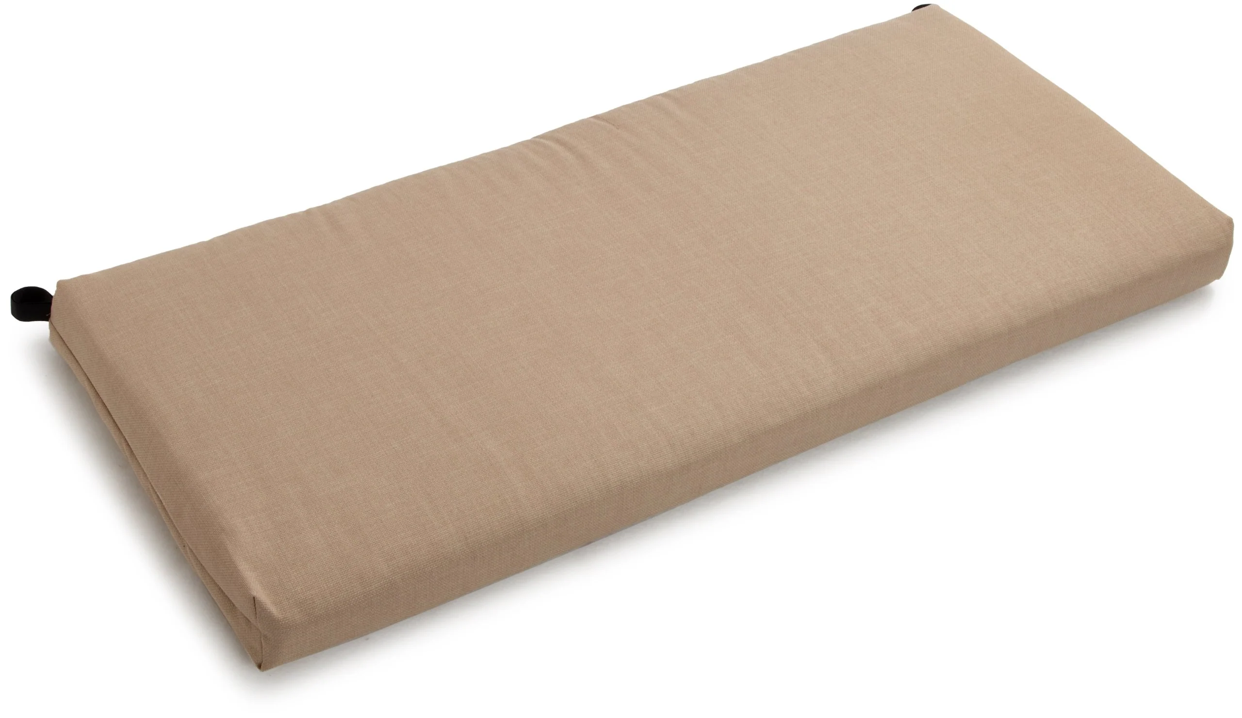 Blazing Needles Outdoor Spun Poly 19-Inch by 42-Inch by 3-1/2-Inch Bench Cushion, Sandstone
