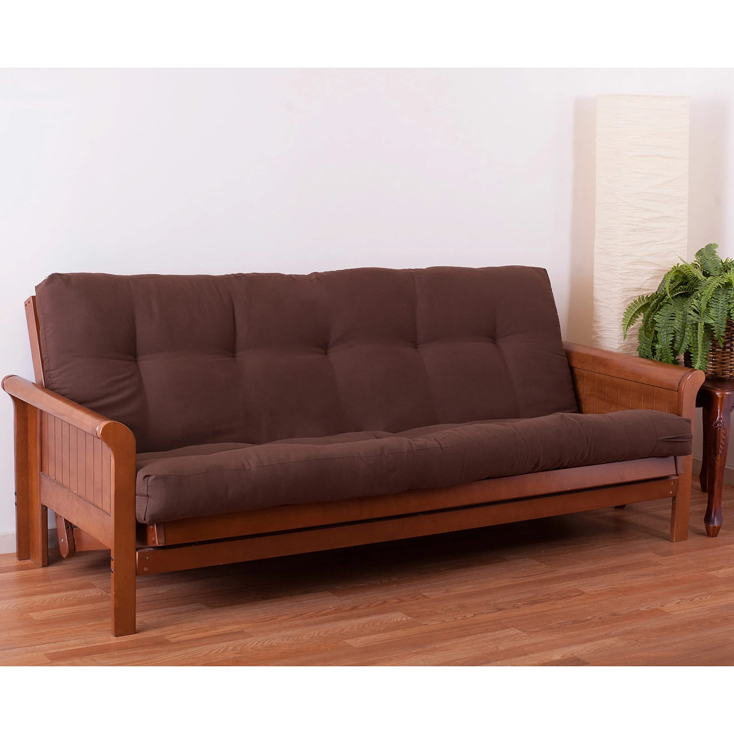Blazing Needles Renewal 6' Twill Futon Mattress, Queen, Chocolate