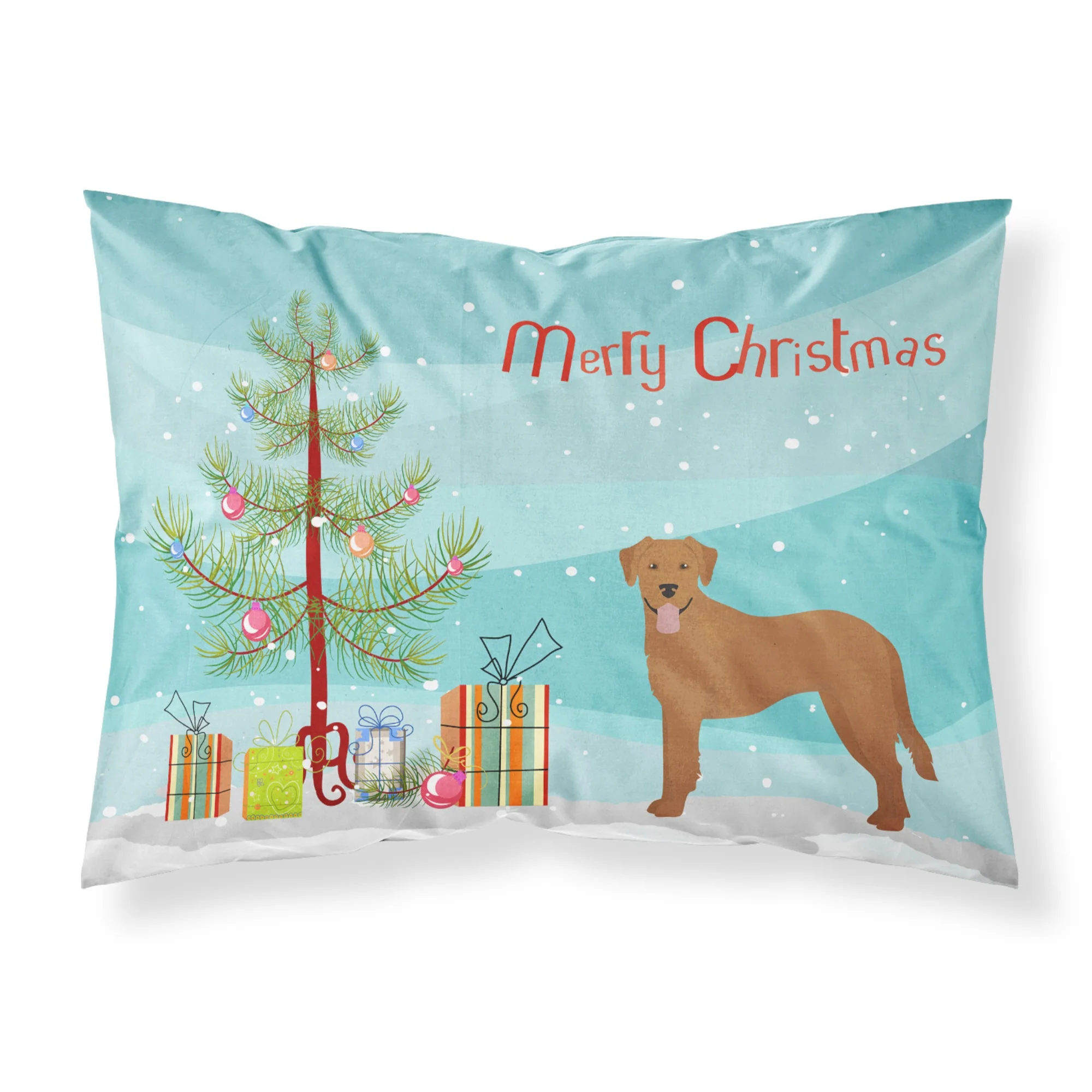 'Caroline'S Treasures Goldador Christmas Tree Fabric Standard Pillowcases, Multicolor'