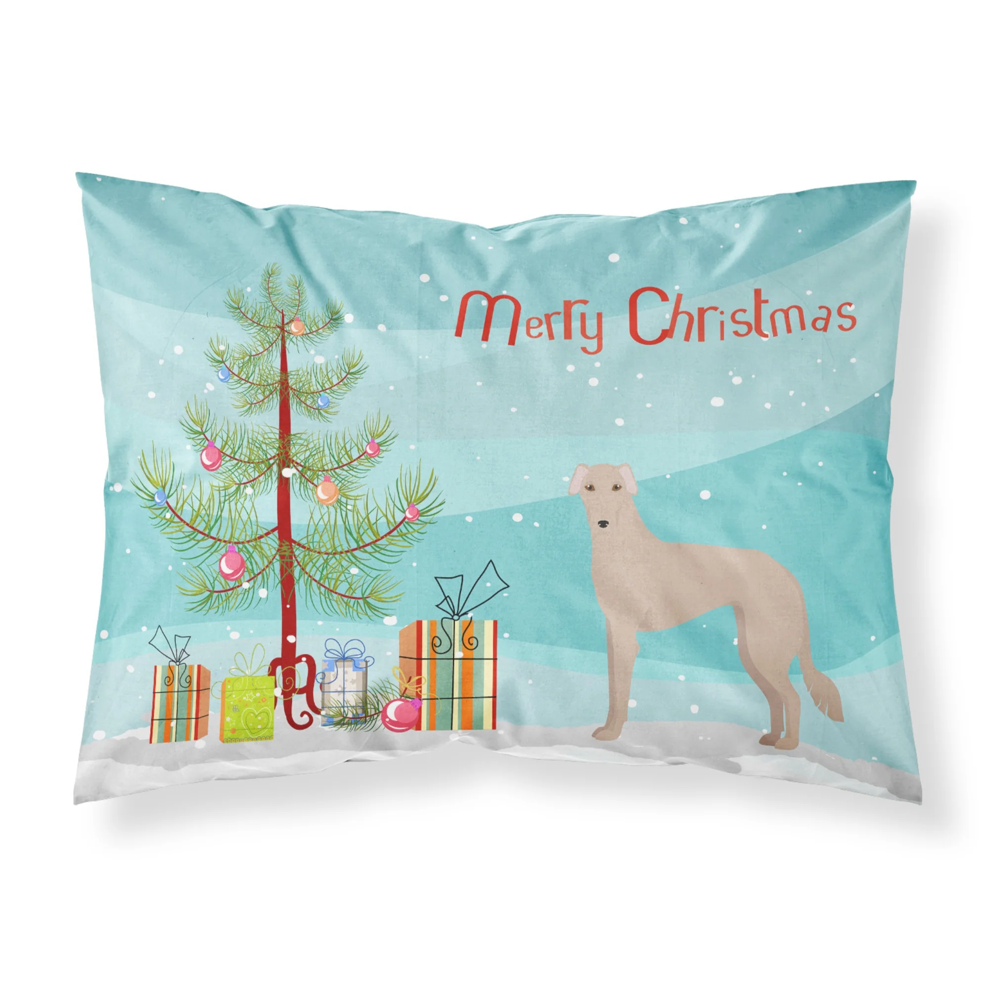 'Caroline'S Treasures Tan Longdog Christmas Tree Fabric Standard Pillowcases, Multicolor'