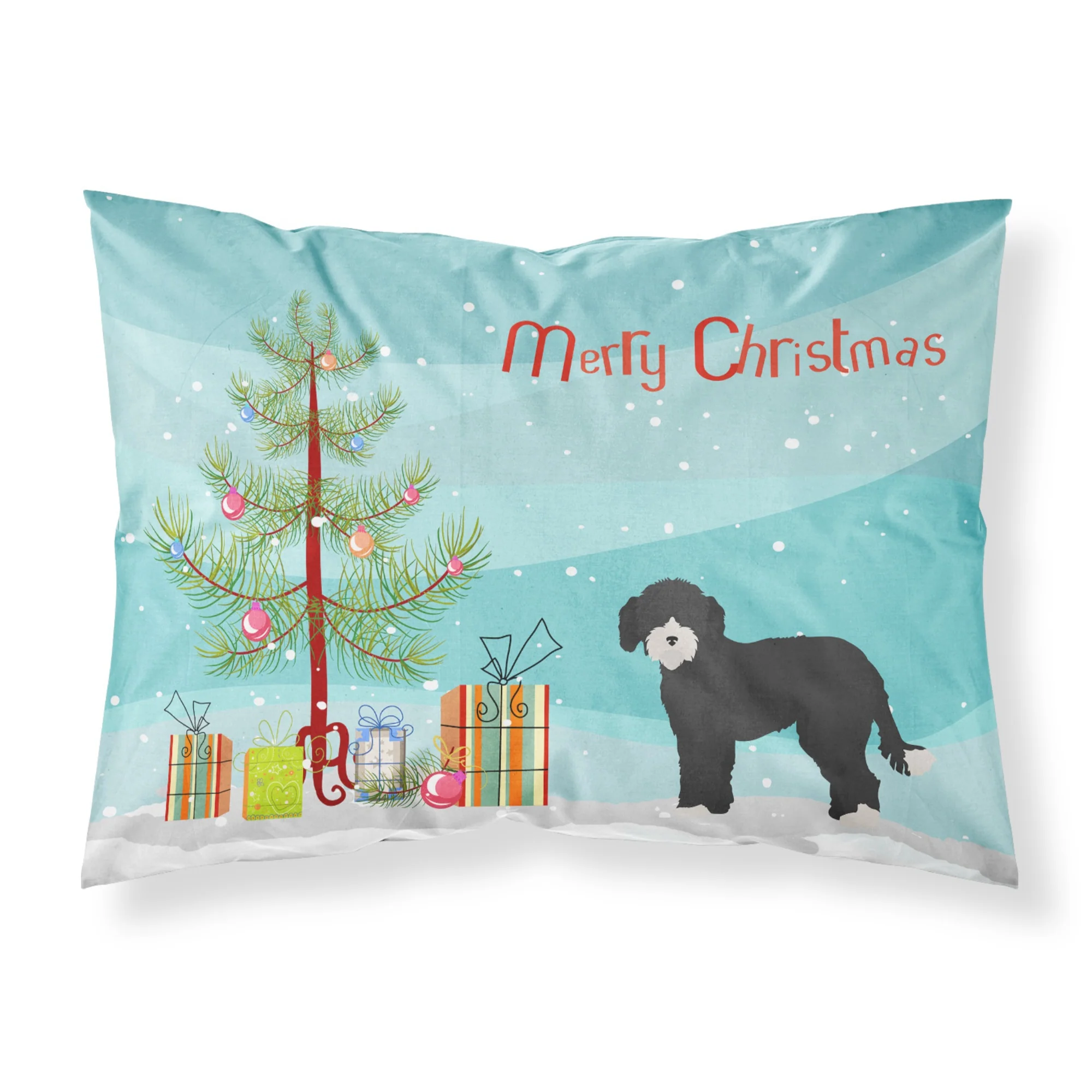 'Caroline'S Treasures Whoodle #2 Christmas Tree Fabric Standard Pillowcases, Multicolor'