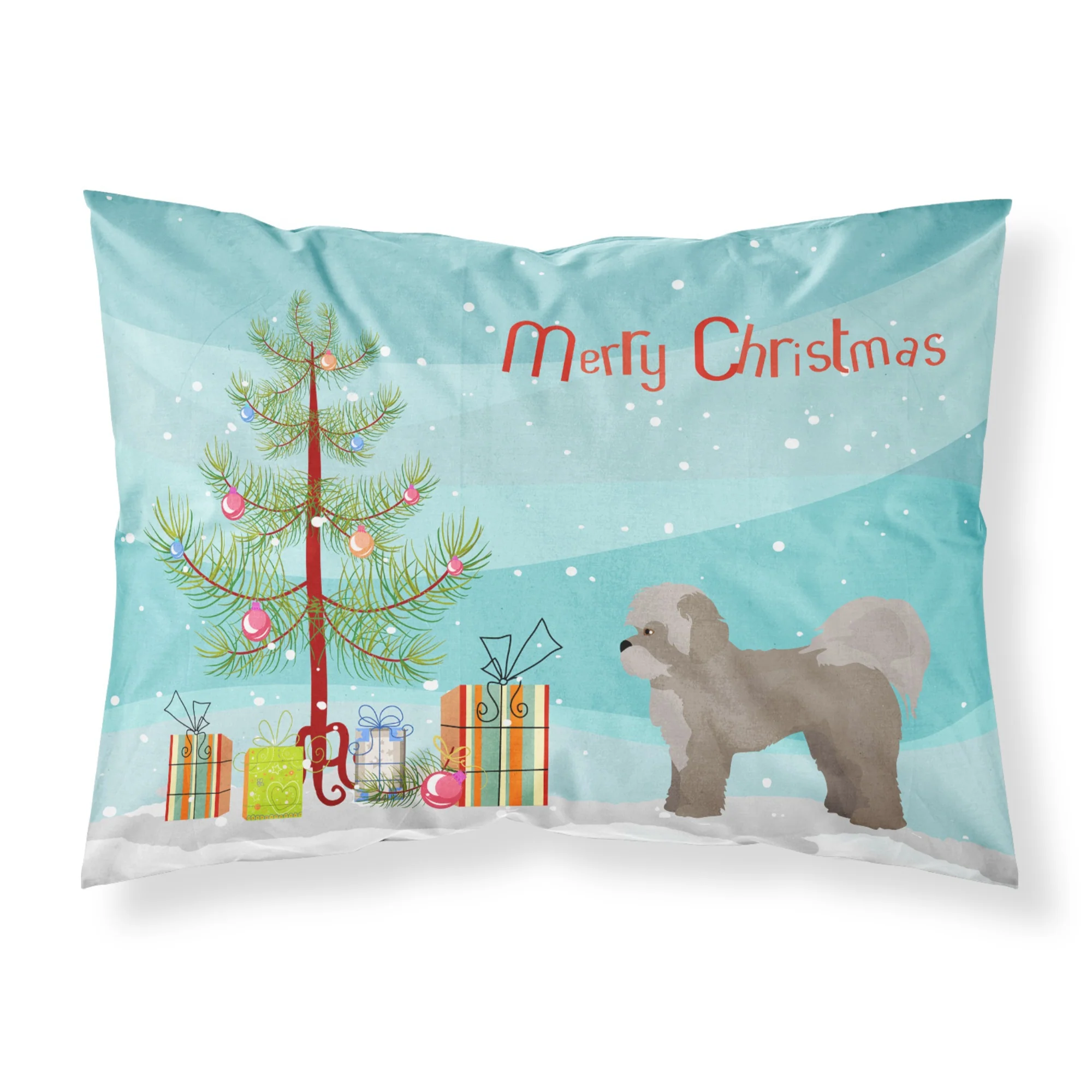 'Caroline'S Treasures Zuchon #1 Christmas Tree Fabric Standard Pillowcases, Multicolor'