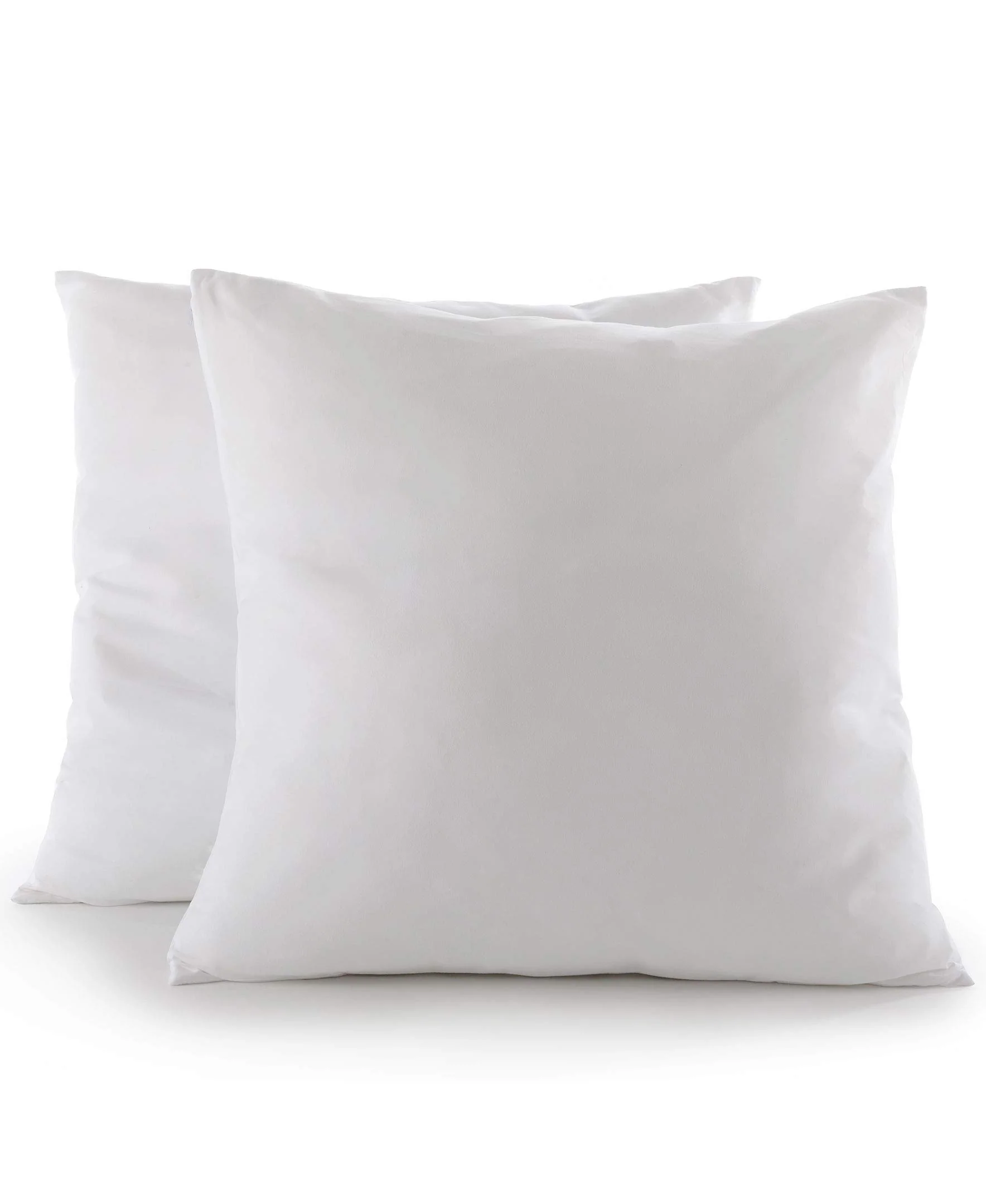 Cheer Collection Set Of 2 Decorative White 18' X 18' Square Accent Throw Pillows And Insert For Couch Sofa Bed, Includes Zippe