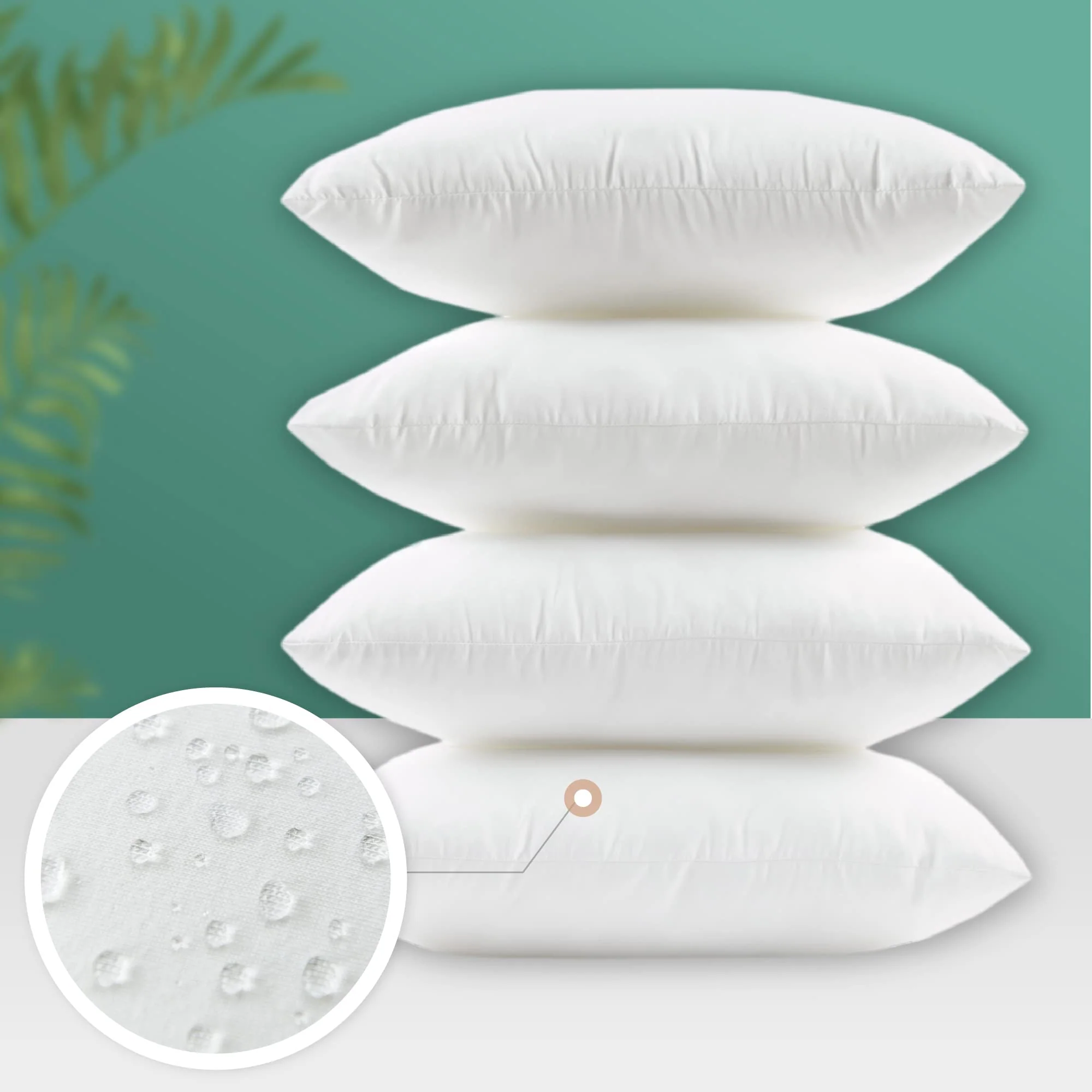 Codi Outdoor Pillow Inserts 20X20 Set Of 4, Throw Pillows Waterproof For Patio Furniture
