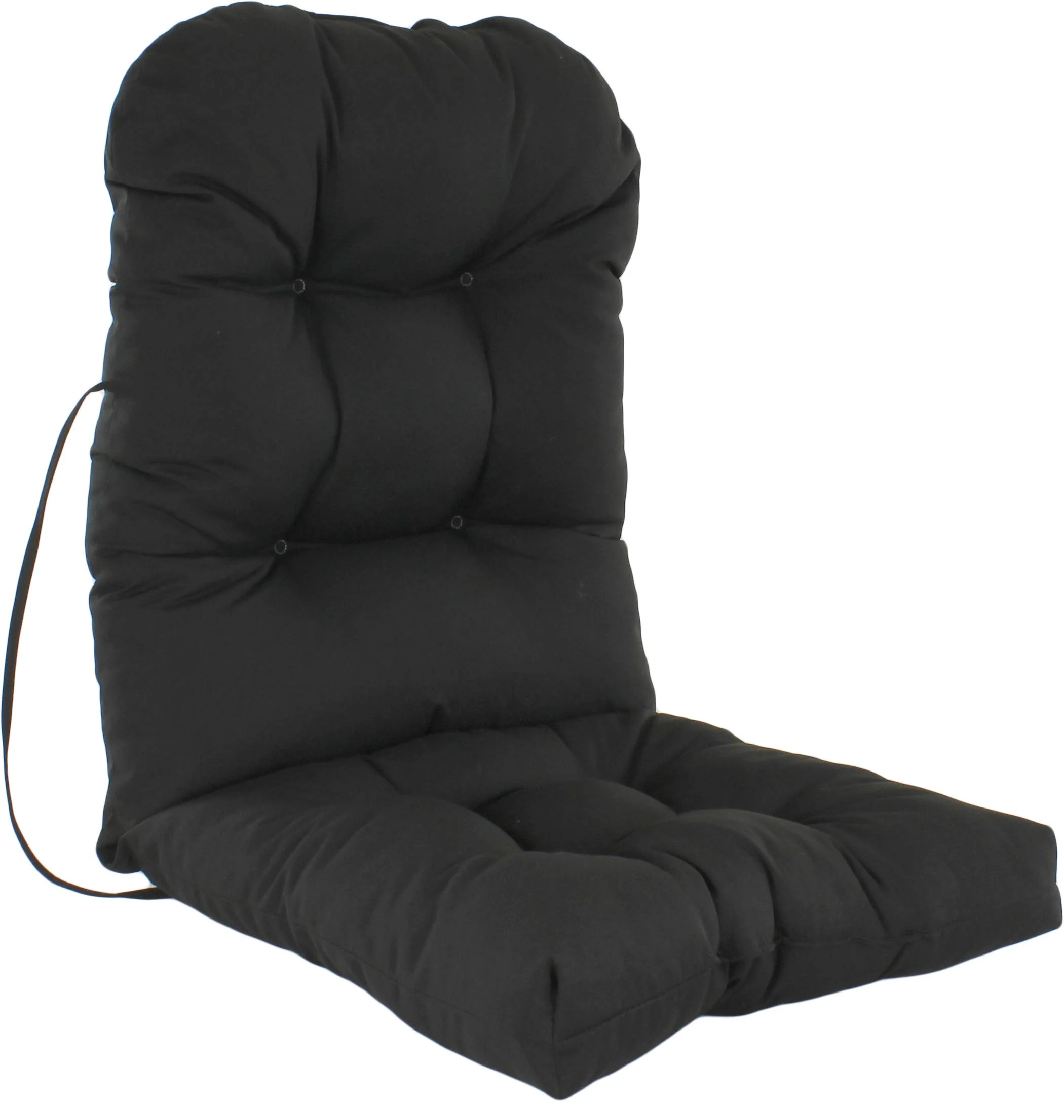 College Covers Indoor/Outdoor Adirondack Patio Seat Cushion, 1 Count (Pack Of 1), Black