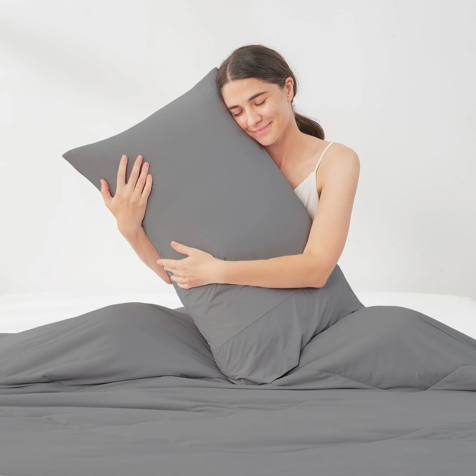 Cozy Bliss Cooling Pillow Cases for Hot Sleepers, Q-Max>0.4, King Size Set of 2, Soft & Silky Pillow Covers with Envelope Closur