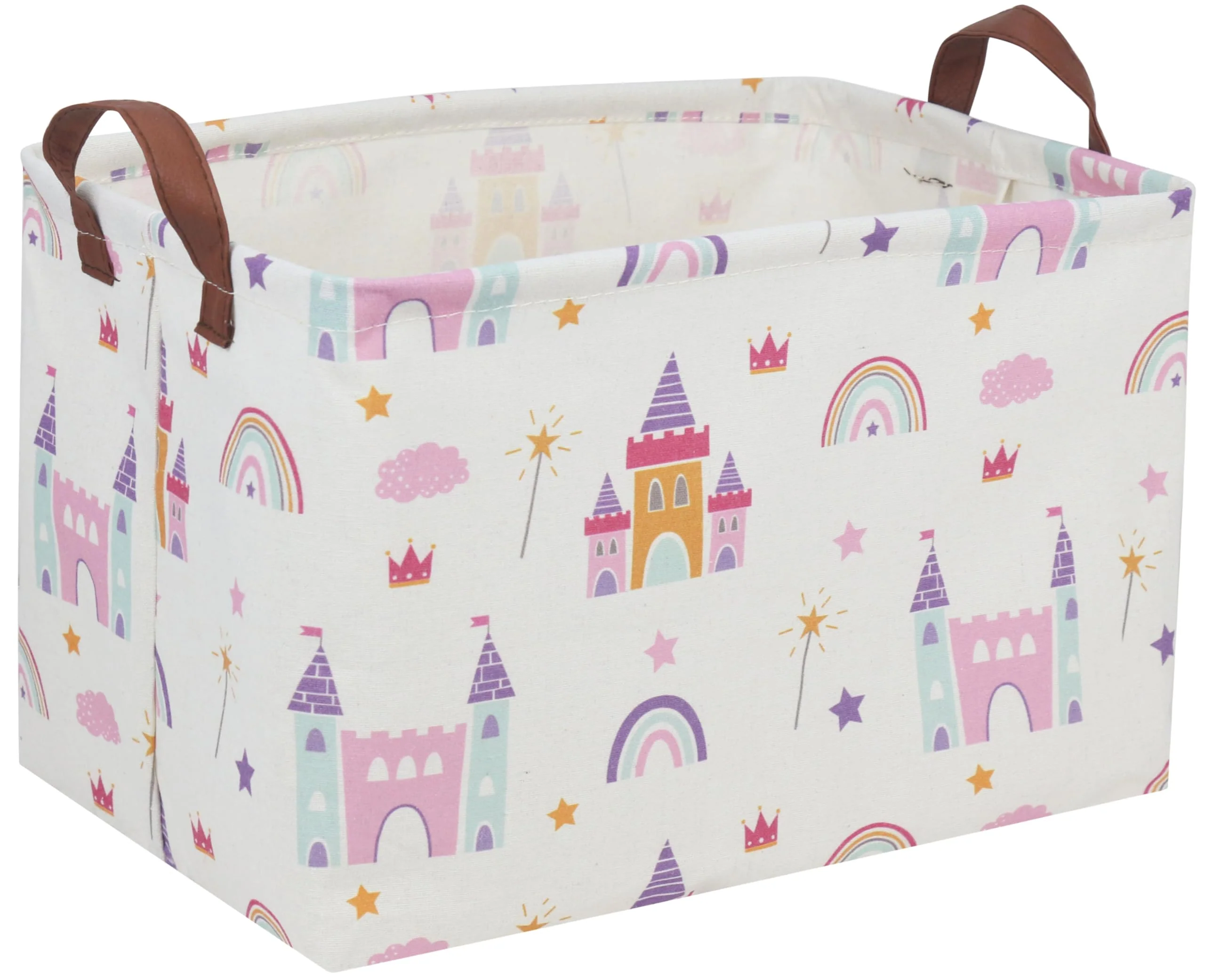 DDBASKET Baby Baskets Nursery Basket Girl Baby Storage Bins Rectangular Cute Kids Toy Storage Bin Organizer Book Shelf Basket Ro
