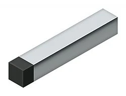 Deltana Bdss40U26 4 In. Modern Square Baseboard Bumper Polished Chrome