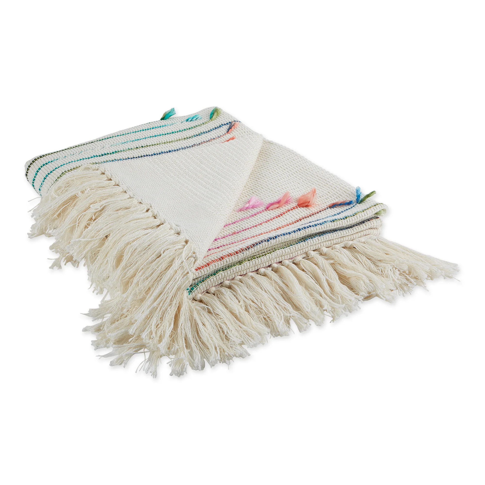 Dii Multi Color Diamond Cut Throw