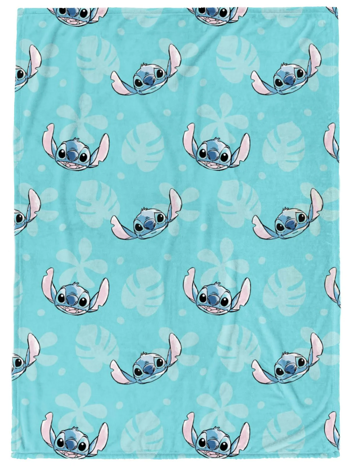 Disney Lilo & Stitch Plush Throw Blanket - Measures 46 X 60 Inches - Kids Super Soft Fleece Floral Bedding