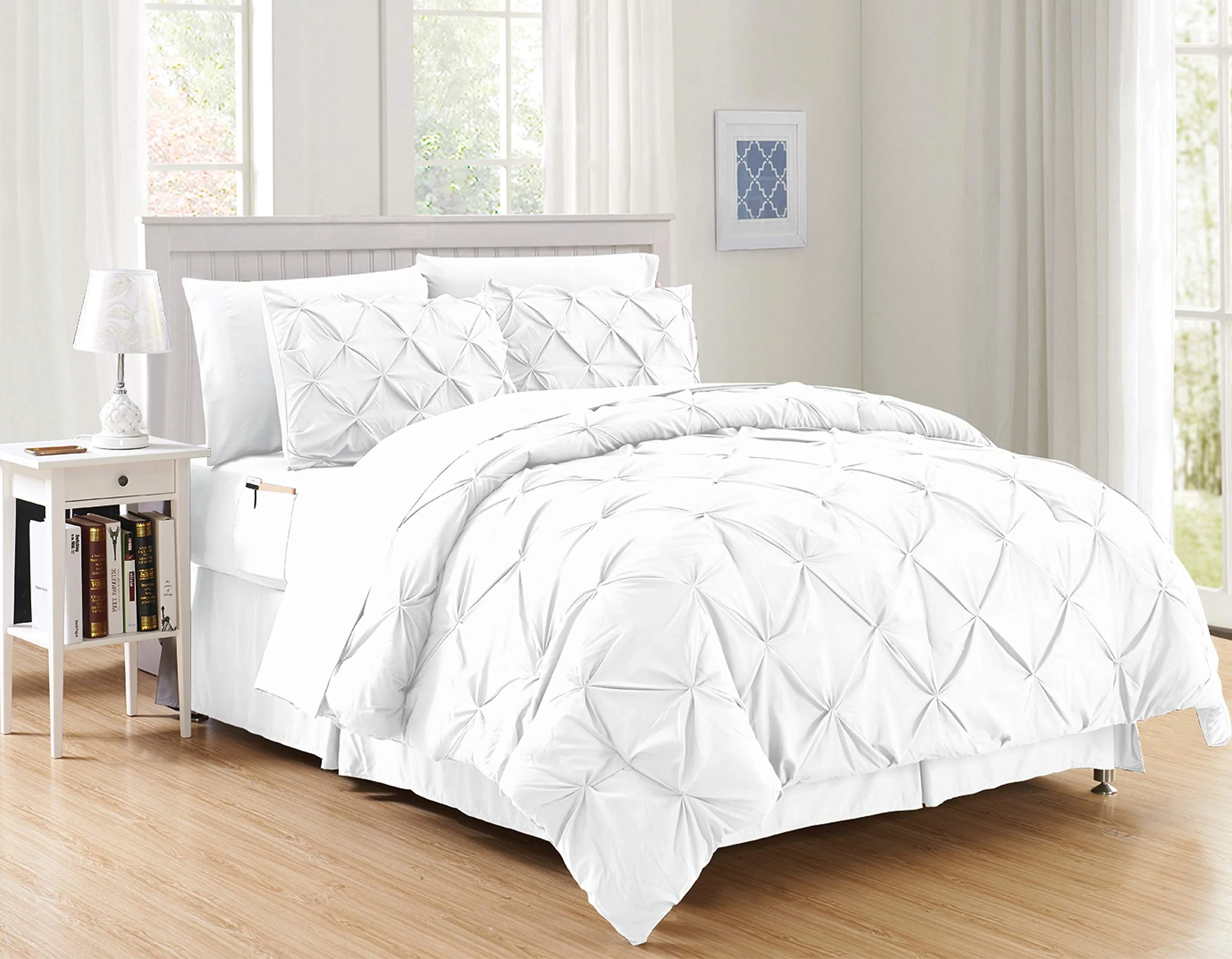 Elegant Comfort Luxury Best, Softest, Coziest 8-Piece Bed-In-A-Bag Comforter On Amazon Silky Soft Complete Set Includes Bed Shee