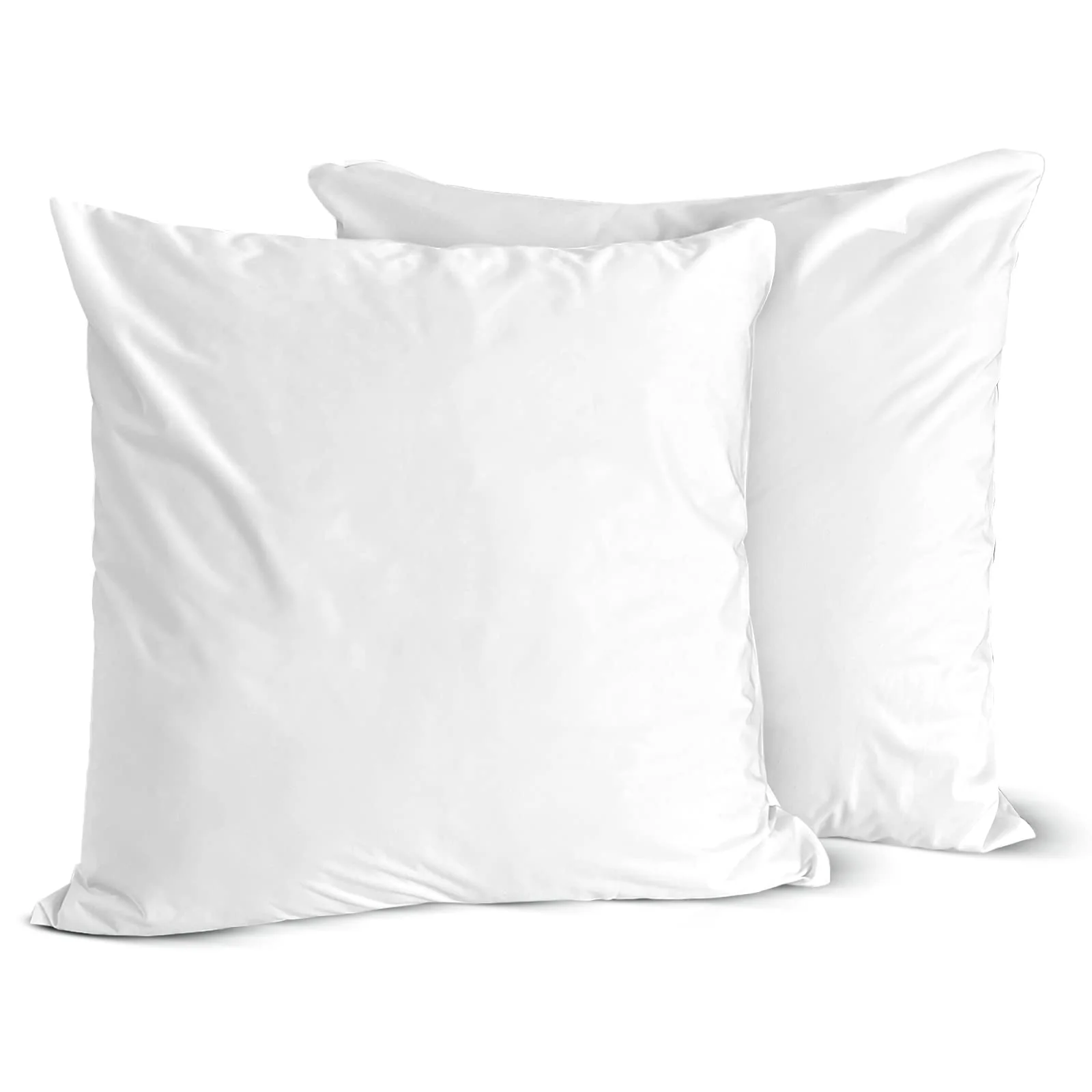 Euro Size Pillow Protectors (Set Of 2) - European Square 28X28 Pillow Covers Waterproof Hypoallergenic Dust Proof Zippered Encas