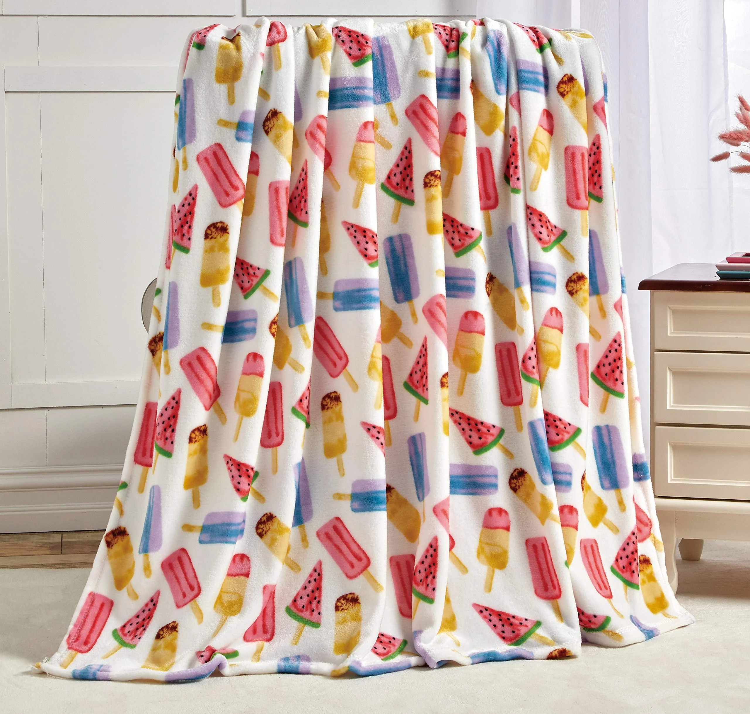 Faith, Hope, Love Home D Cor Summertime Fun Extra Soft Throw Blanket (50' X 60') - Ice Cream, Popsicles & Watermelon For Boys