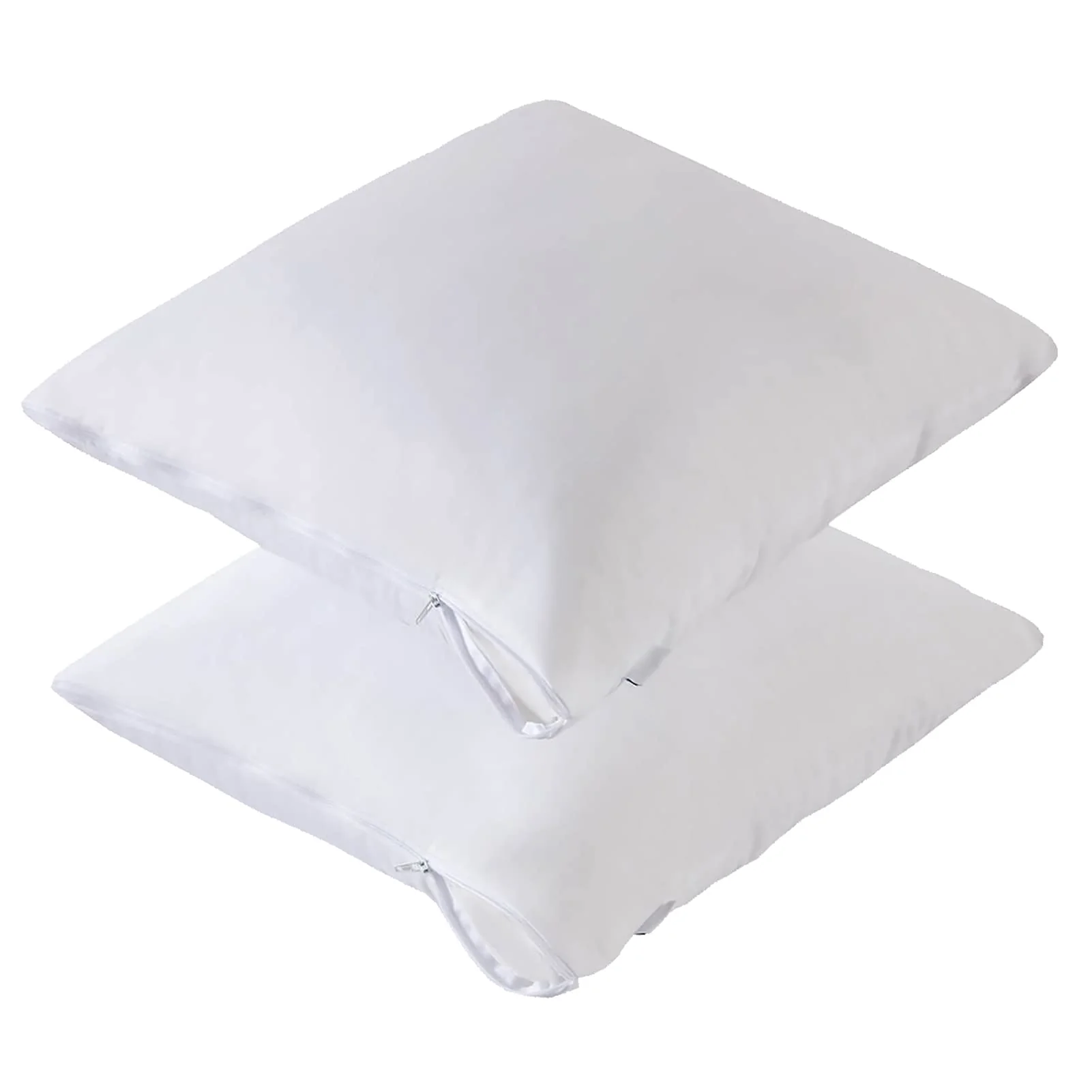 Feather Proof Pillow Protectors 22X22 Pack Of 2 Waterproof Soft Bamboo Viscose Jersey Square Pillow Covers For Throw Pillow