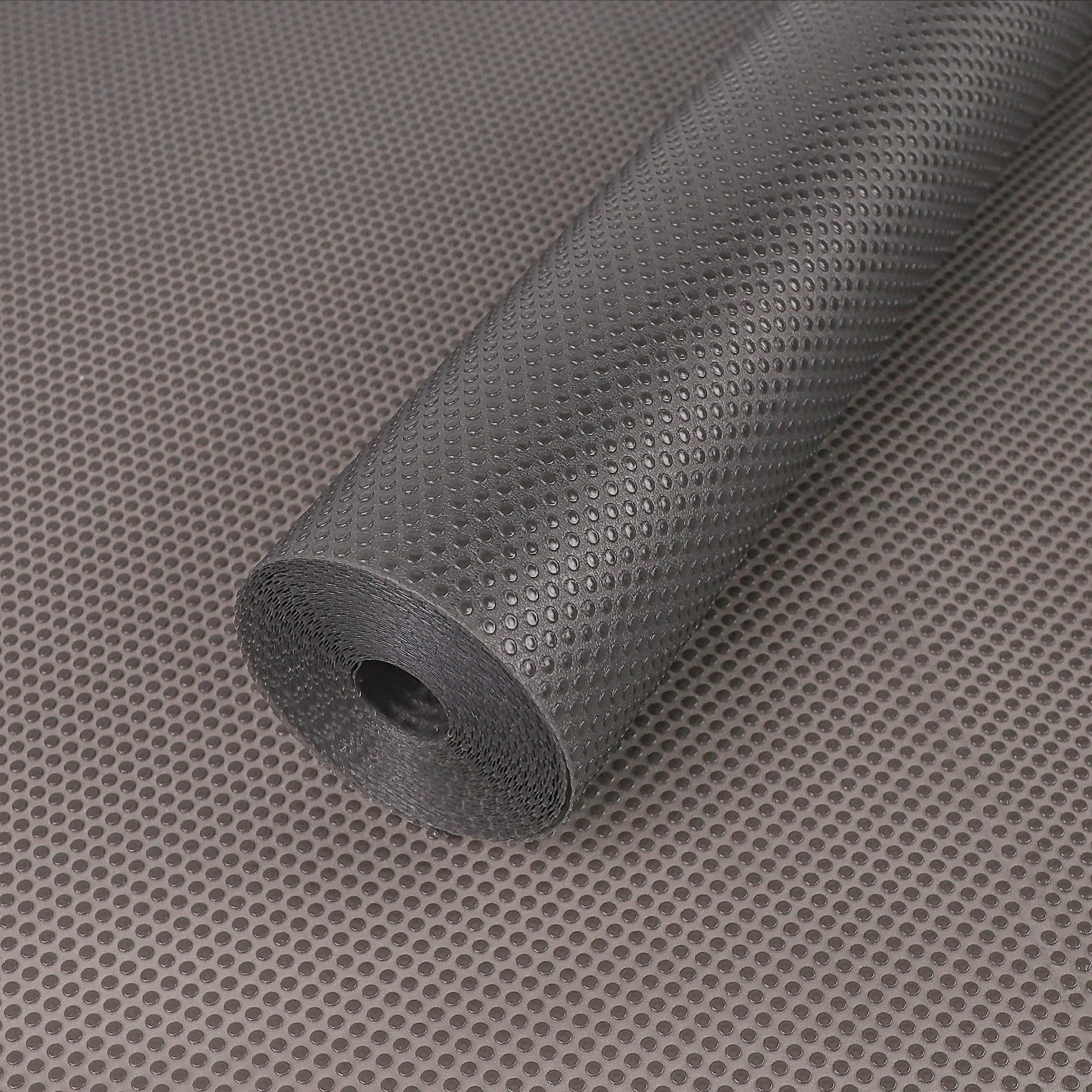 FLPMIX Shelf Liners for Kitchen Cabinets: 16 x 25 Clear Waterproof Drawer Mat - Translucent Grey Non-Adhesive Easy to Cut Refri