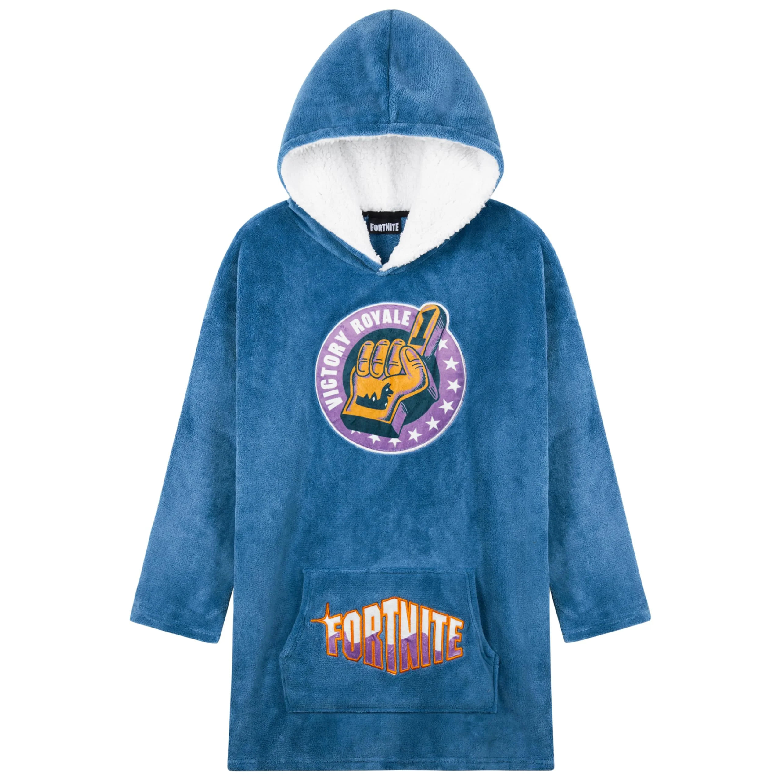 Fortnite Blanket Hoodie For Boys Teens 14+ Wearable Blanket Fleece Extra Long (Blue Kids)