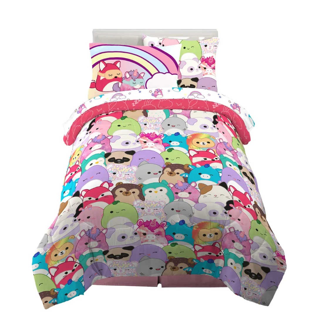 Franco Squishmallows Bedding Super Soft Comforter And Sheet Set With Sham, 5 Piece Twin Size