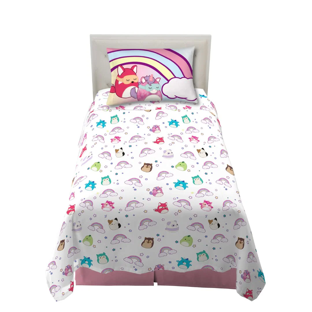 Franco Squishmallows Bedding Super Soft Microfiber Sheet Set,3 Pcs, Twin