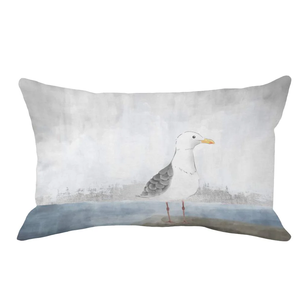 Fukeen Animal Throw Pillow Covers Super Soft Sea Gull Birds Decorative Waist Lumbar Pillow Cases Cushion Cover Home Sofa Car Dec