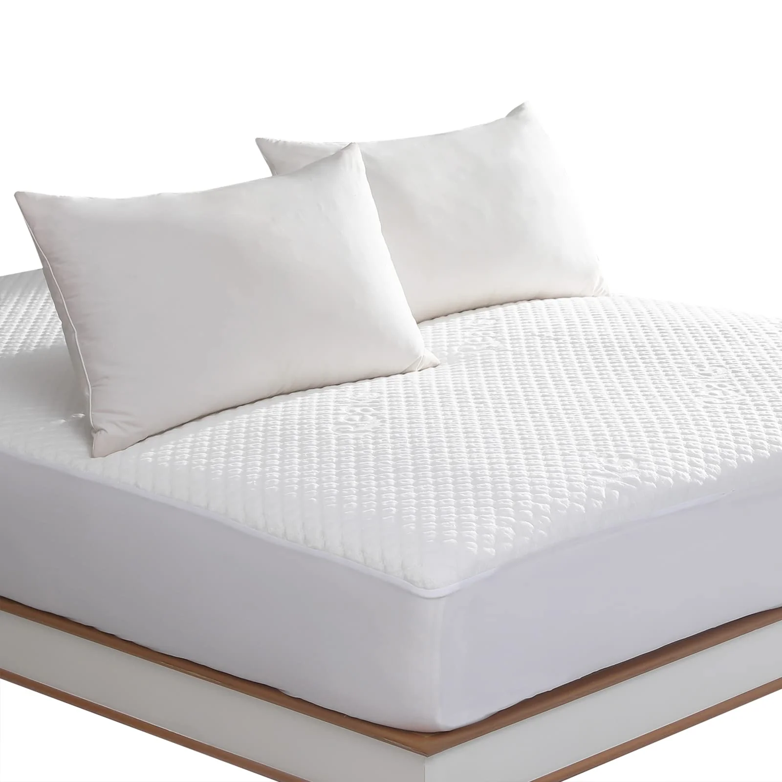 Full Size Bed Waterproof Rayon From Bamboo Mattress Protector Fitted Mattress Pad Cover With Deep Pocket Up To 15'