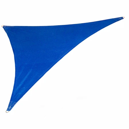Gale Pacific Usa 473983 Coolaroo Coolhaven Shade Sail Rt Tri 15&Apos;X12&Apos;X9&Apos; Sapphire With Fixing Kit