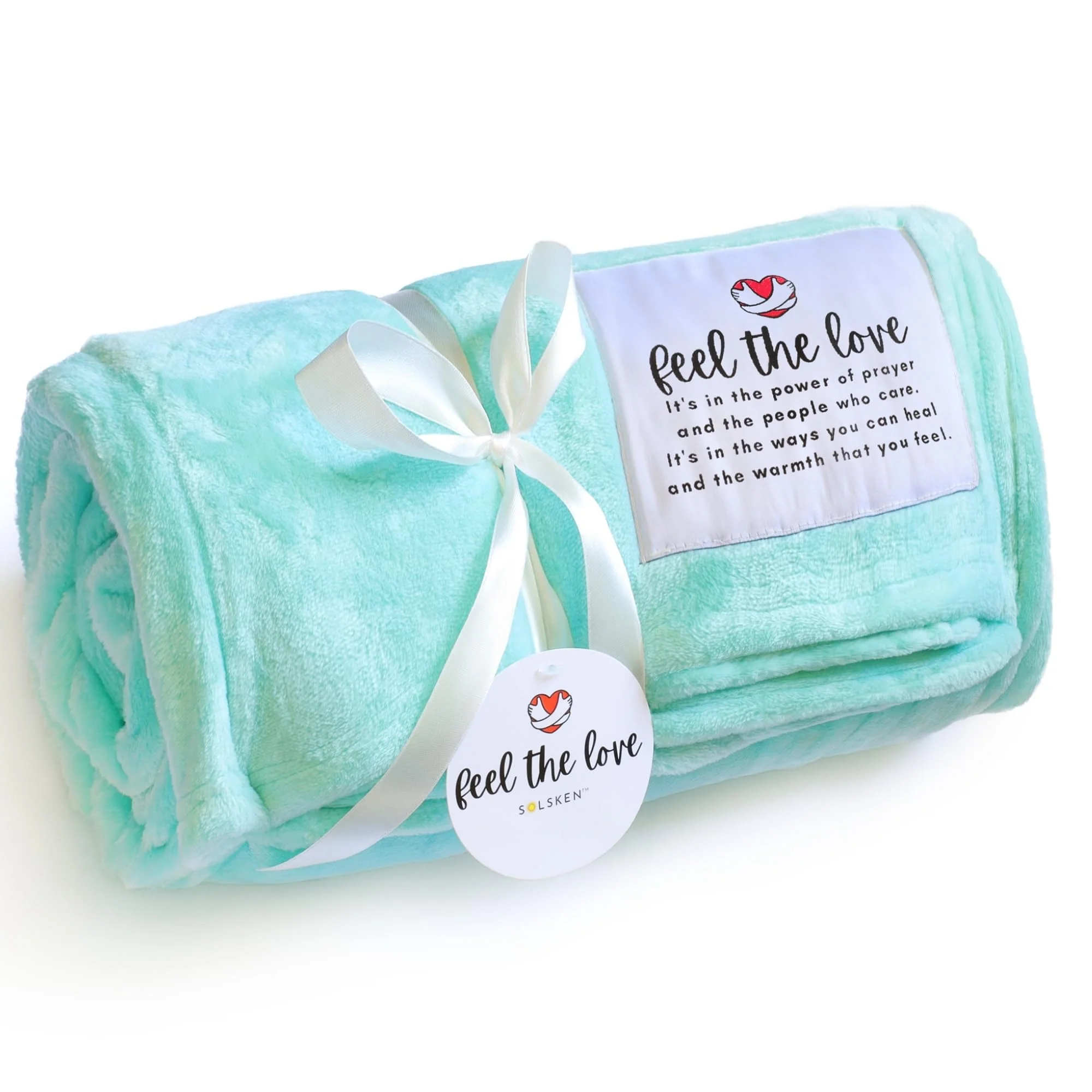 Get Well Blanket - Healing Blanket - Inspirational Blankets For Women/Men - Get Well Soon Gifts - Soft Throw Blanket (Turquoise