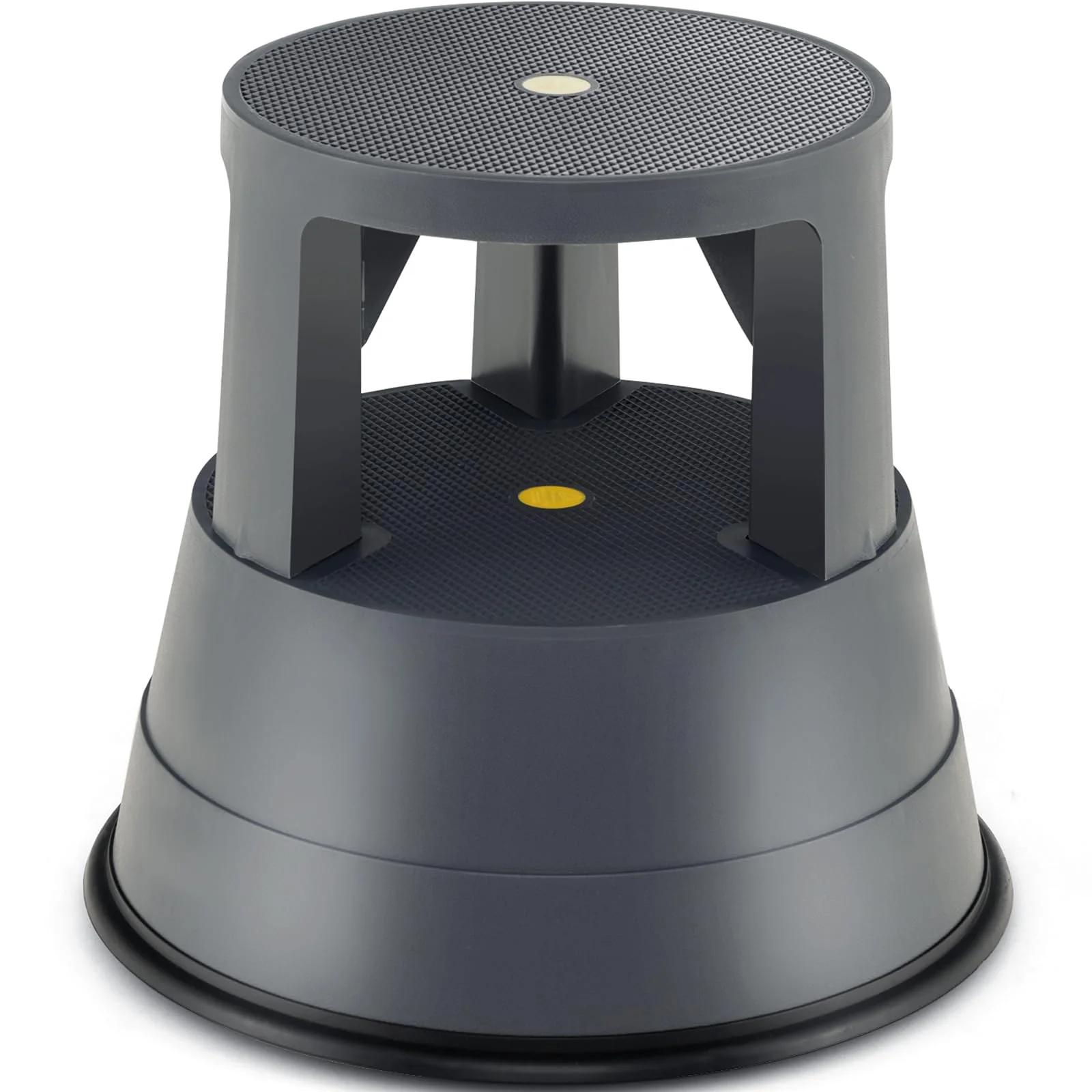 Giantex Rolling Step Stool, Library Stool W/Non-Slip Platform, Thick Rubber Ring, Outdoor Indoor Portable Round Step Stools With