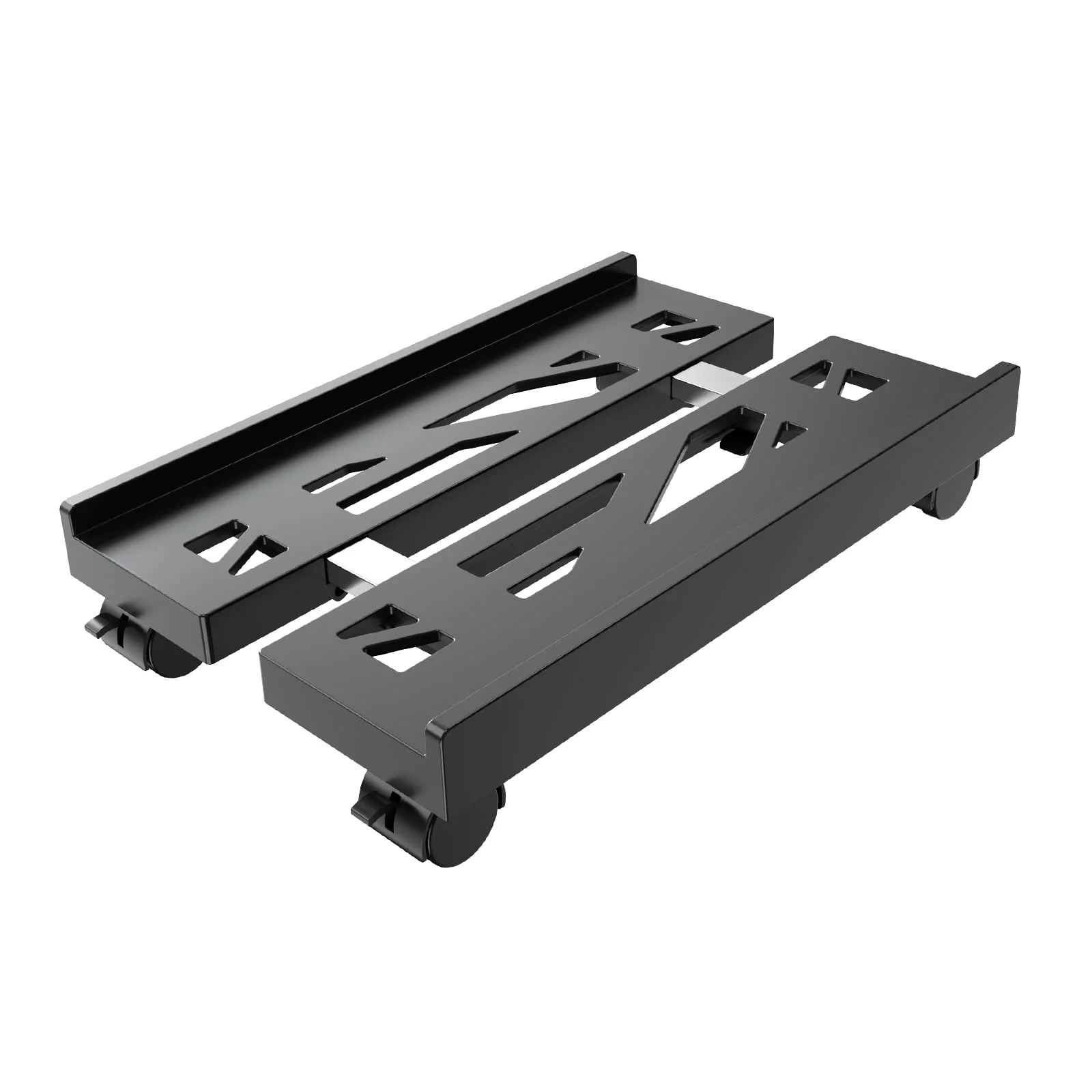 Hovadova Adjustable Mobile CPU Stand, Ventilated Computer Tower Stand with 4 Caster Wheels Fits Most PC Tower, Under Desk CPU Ho