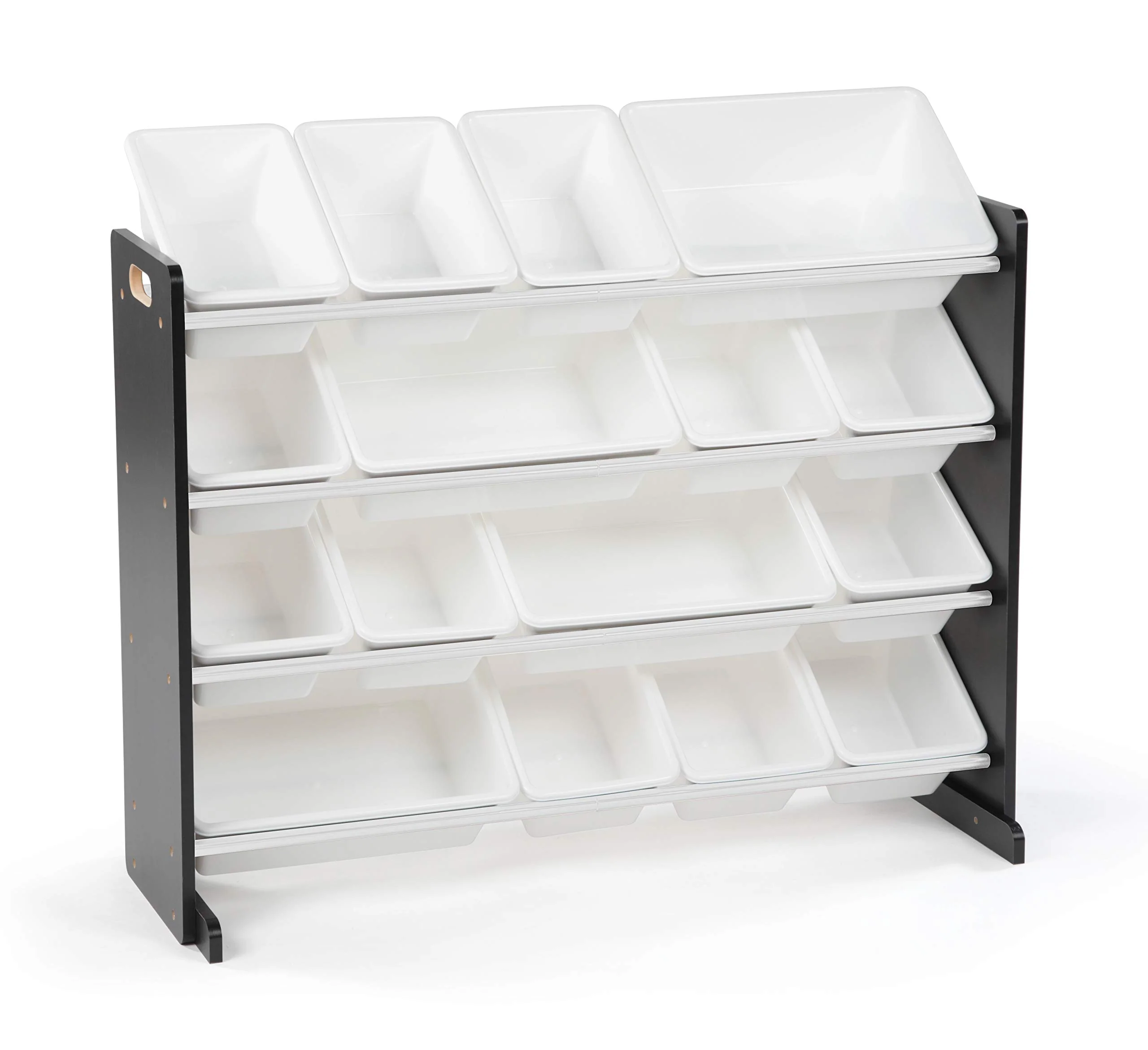 Humble Crew Supersized Toy Storage Organizer with 16 Removable Bins, Black/White - Large Toy Storage for Toddlers Ideal for Kids