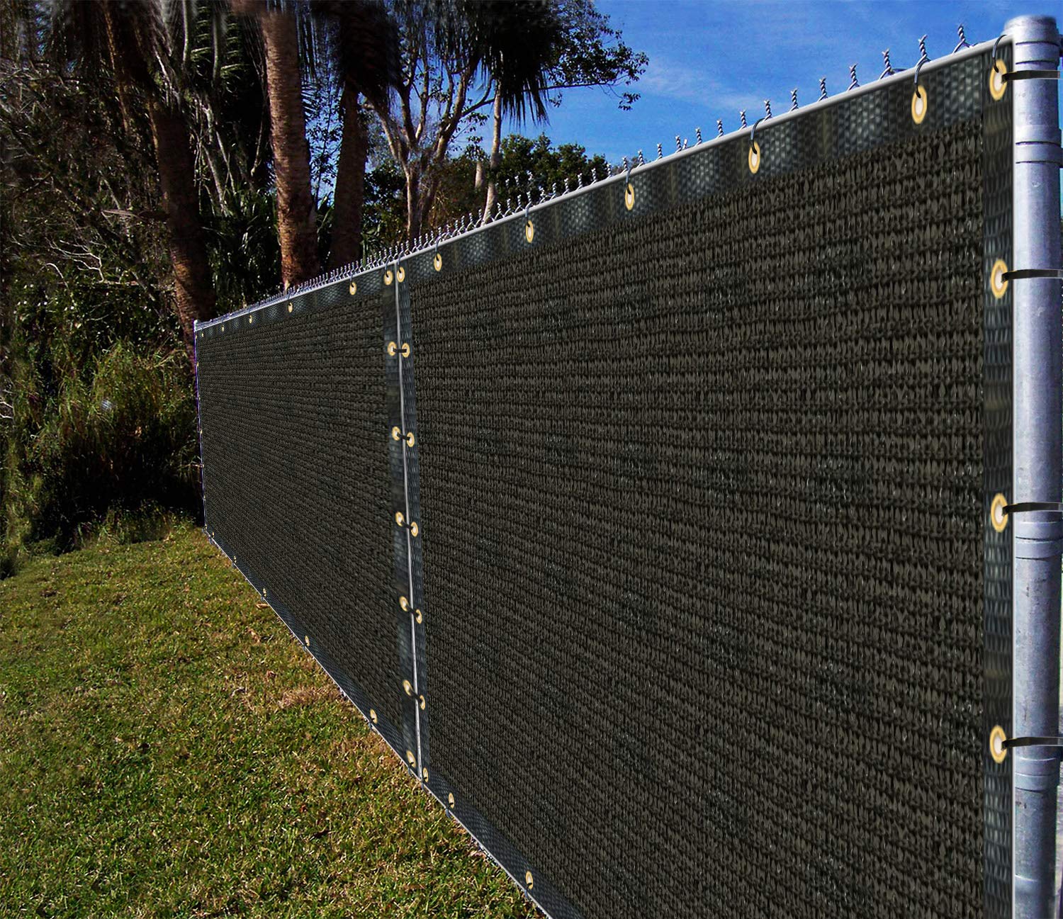 Ifenceview 4'X5' To 4'X100' Black Shade Cloth Fence Privacy Screen Panels Mesh For Yard Garden Deck Balcony Railing (4'X24')