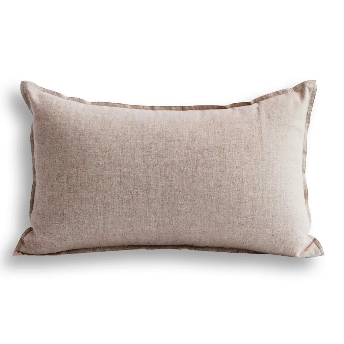 Jeanerlor Cotton Linen Soild Decorative Yellow 12'X20' Lumbar Throw Pillow Case Cushion Cover With Twin Needles Stitch On Edge