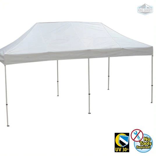 King Canopy Ttshal20Wh 10 X 20 Ft. White Frame Instant Pop Up Tuff Tent With White Cover
