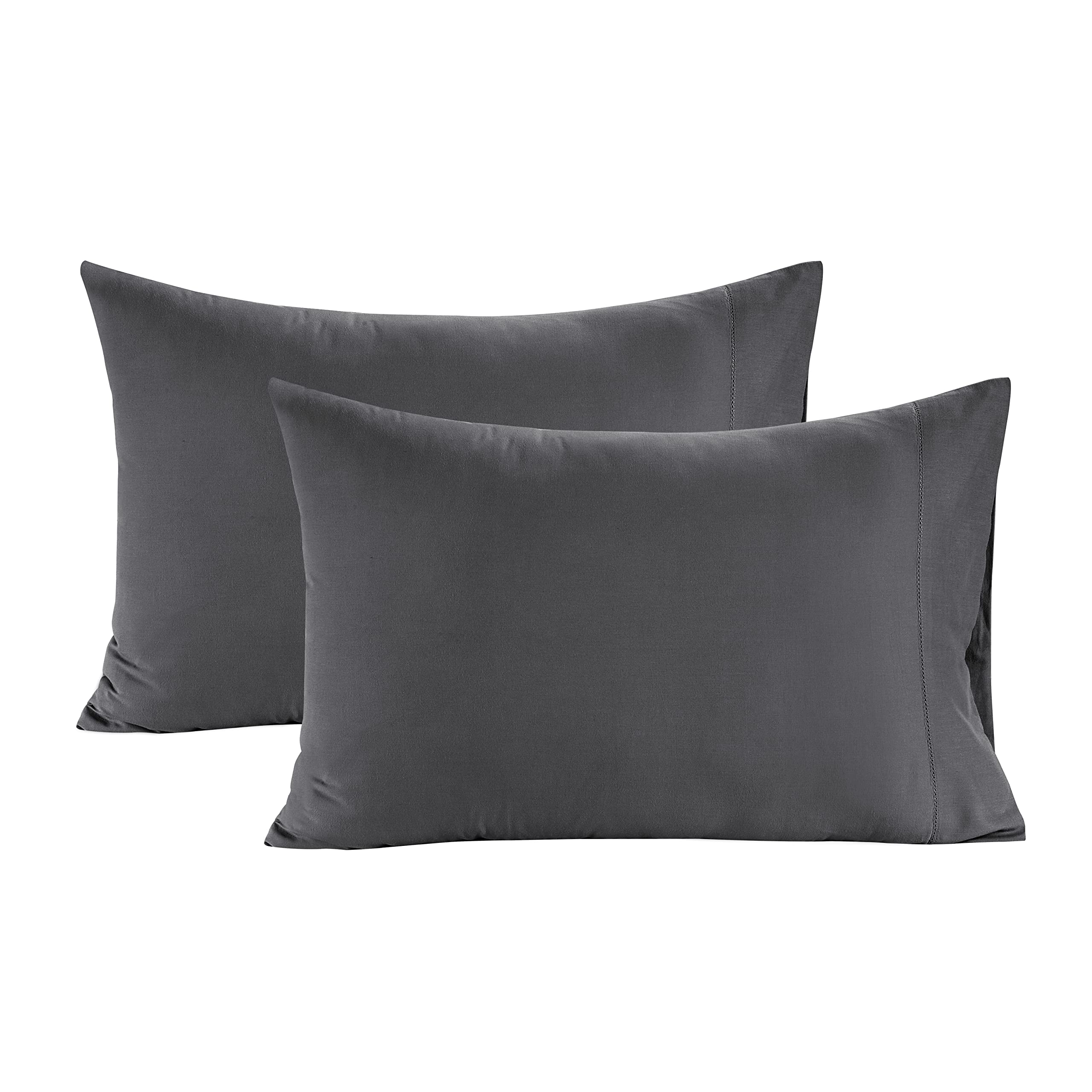 Lane Linen 100% Organic Cotton Pillow Cases King Size (20x36) - King Size Pillow Cases Set of 2 - Pure Organic Cotton Pillowcase