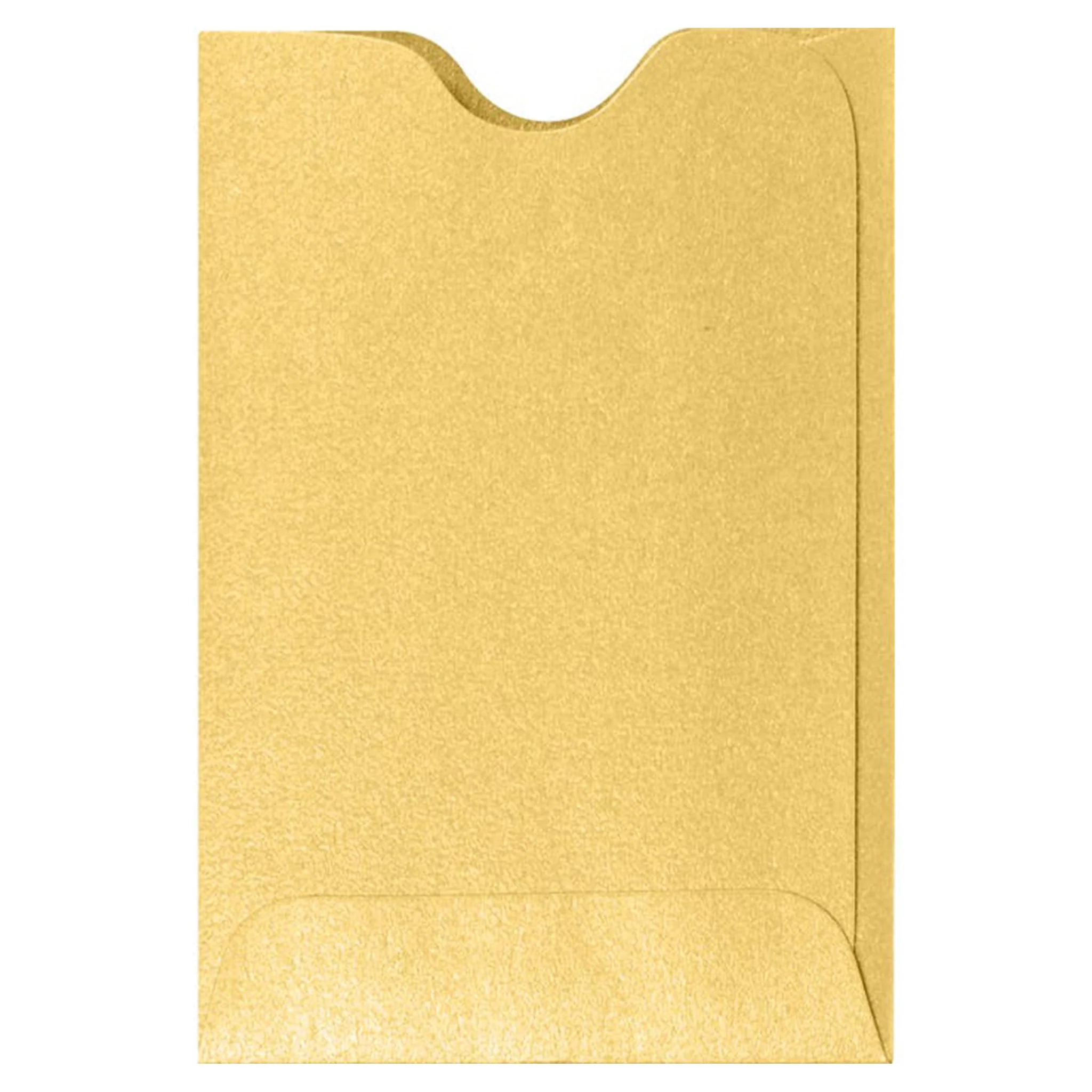 Luxpaper Credit Card Sleeves In 80 Lb. Gold Metallic, Card Holders For Gift Cards, 1000 Pack, Size 2 3/8 X 3 1/2 (Gold)