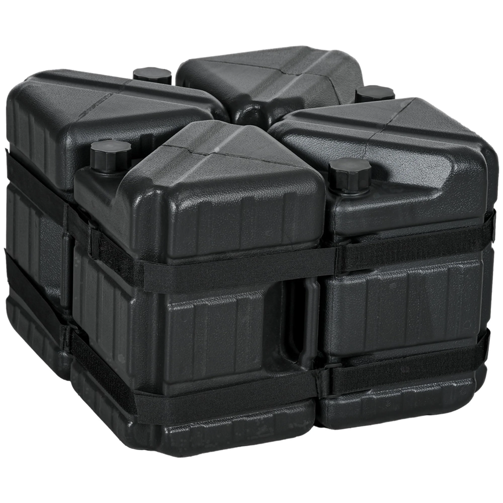 Outsunny Set Of 4 Straight Leg Canopy Weights, Hdpe Water Or Sand Filled Tent Weights For Pop Up Canopy, With Built-In Handles A