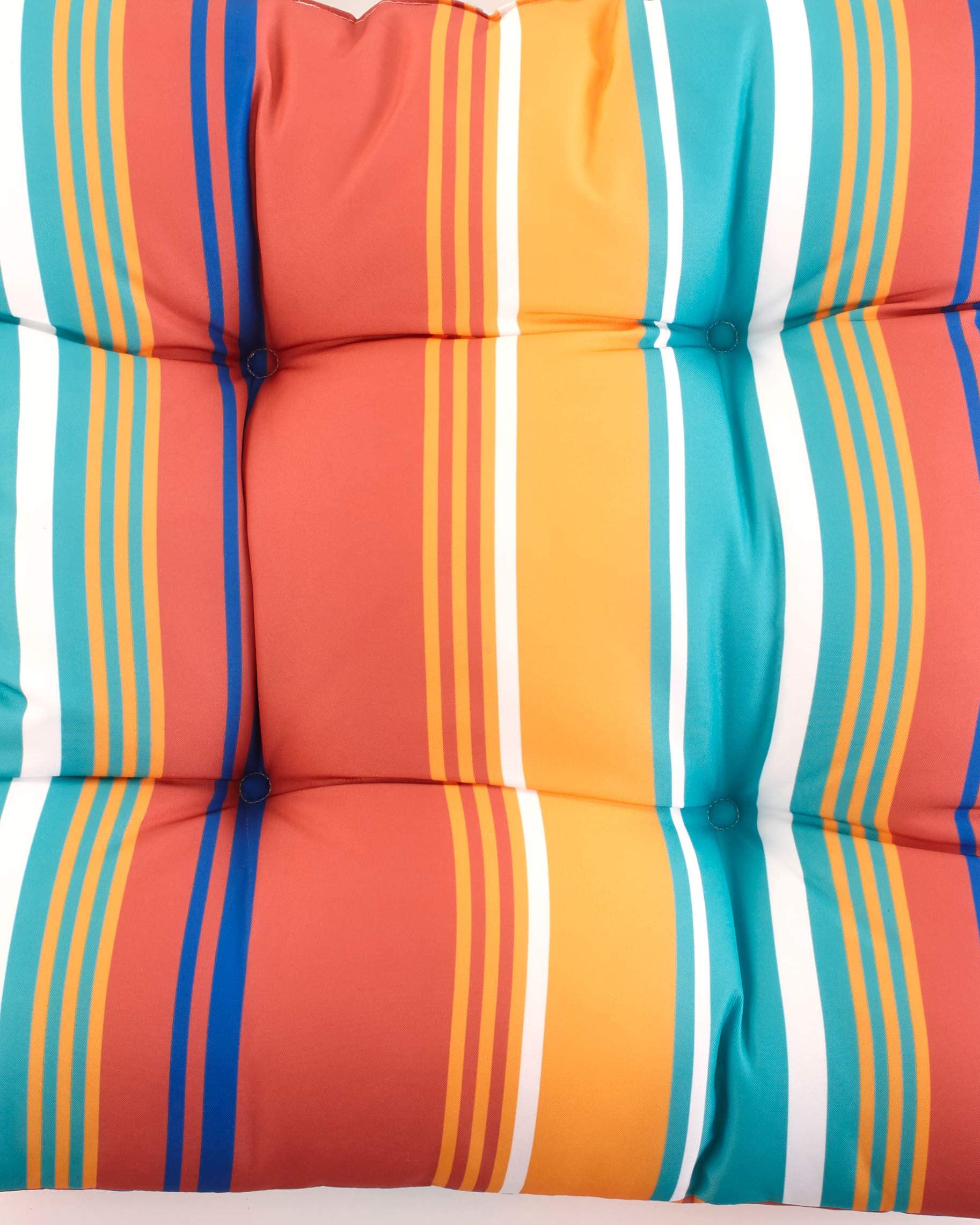 Printed Outdoor Cushion Collection - Terra Cotta Floral Wicker Settee