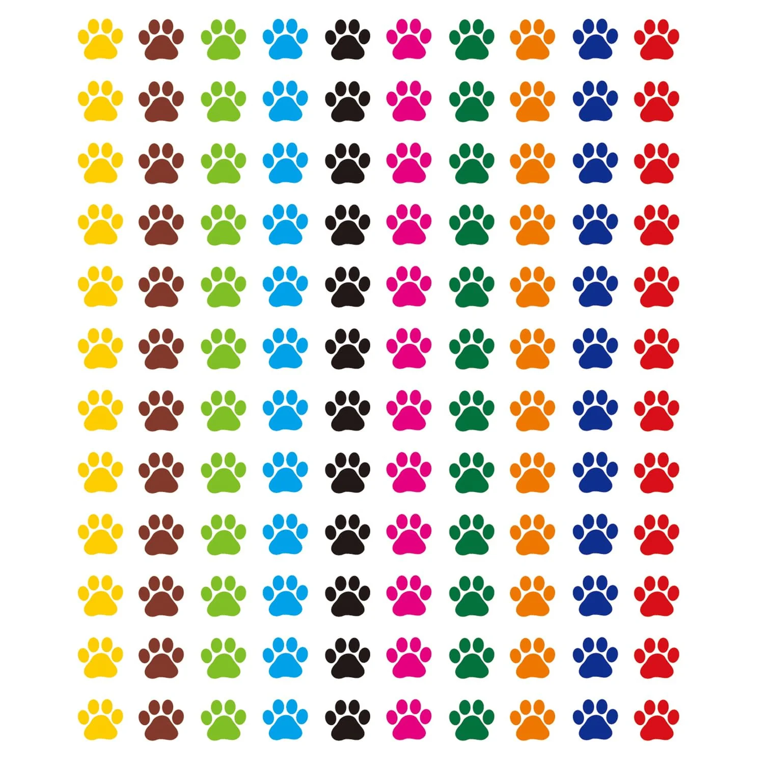 Regeleto 6000Pcs Paw Print Stickers For Kids Incentive Chart, Mini Dog Puppy Paw Prints Labels With 50 Sheets, Kids Student Plan