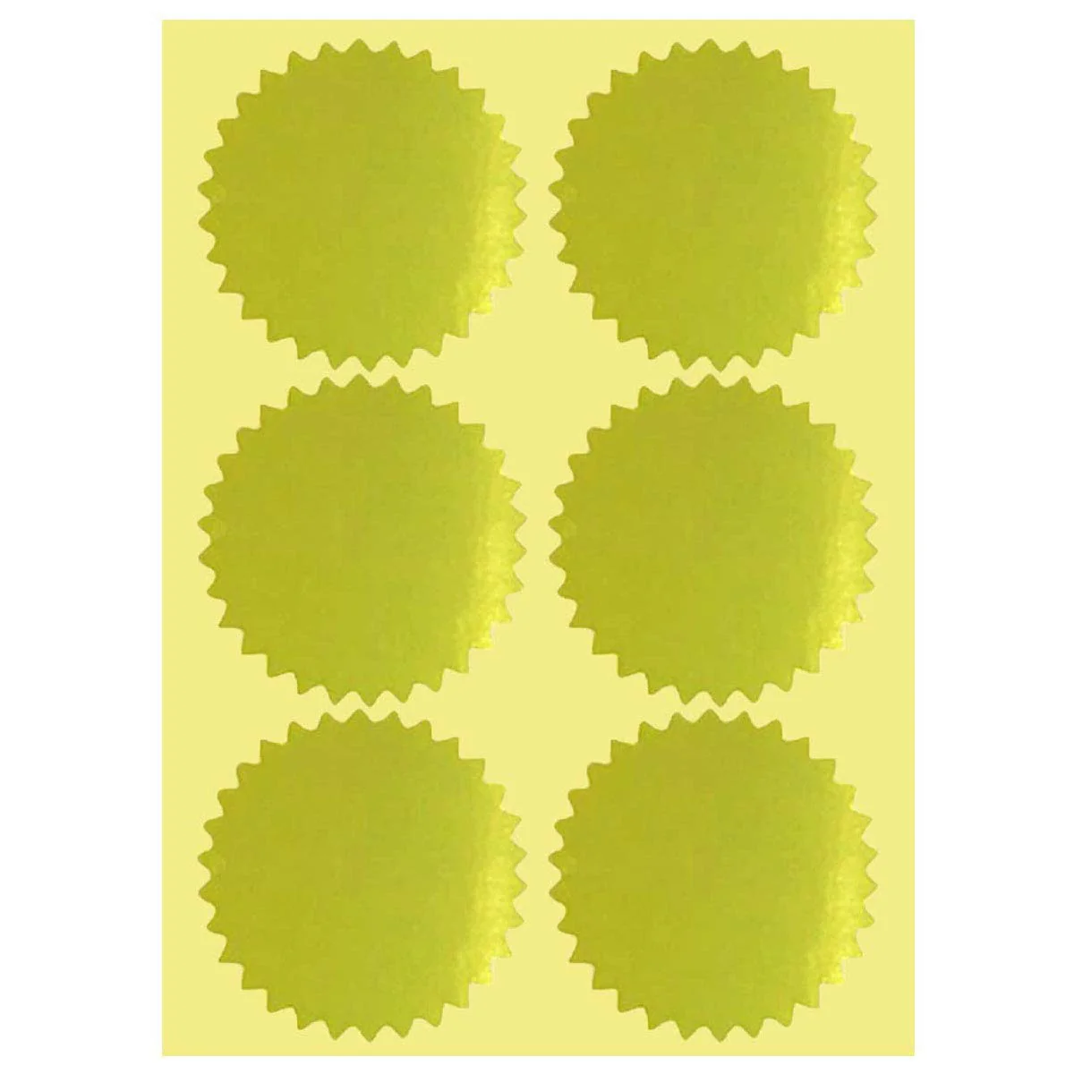 Remarkable Gold Certificate Embossing Seal Label - 1.5' Inch Gold Foil Sticker Envelope Package Serrated Edge Self-Adhesive Sti