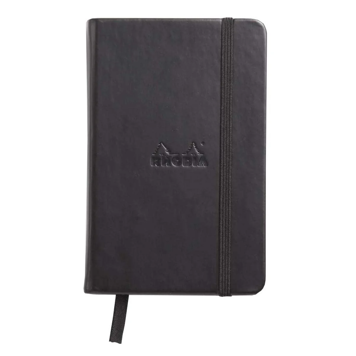 Rhodia Webnotebook Webbies - Dot Grid 96 Sheets - A6, 3 1/2' X 5 1/2' - Black Italian Synthetic Leather Cover
