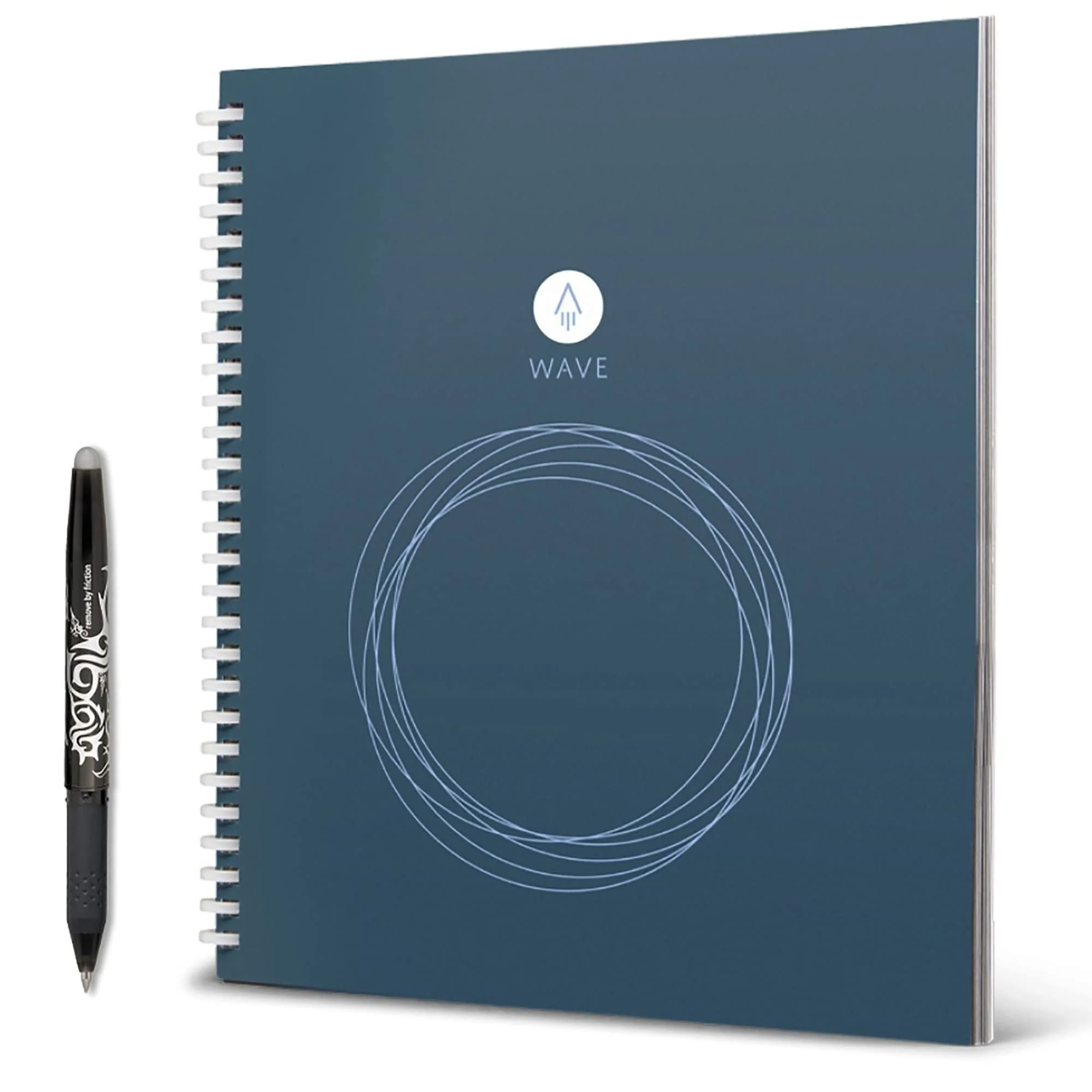 Rocketbook Wave Smart Reusable Notebook, Dotted Rule, Blue Cover, (40) 9.5 X 8.5 Sheets
