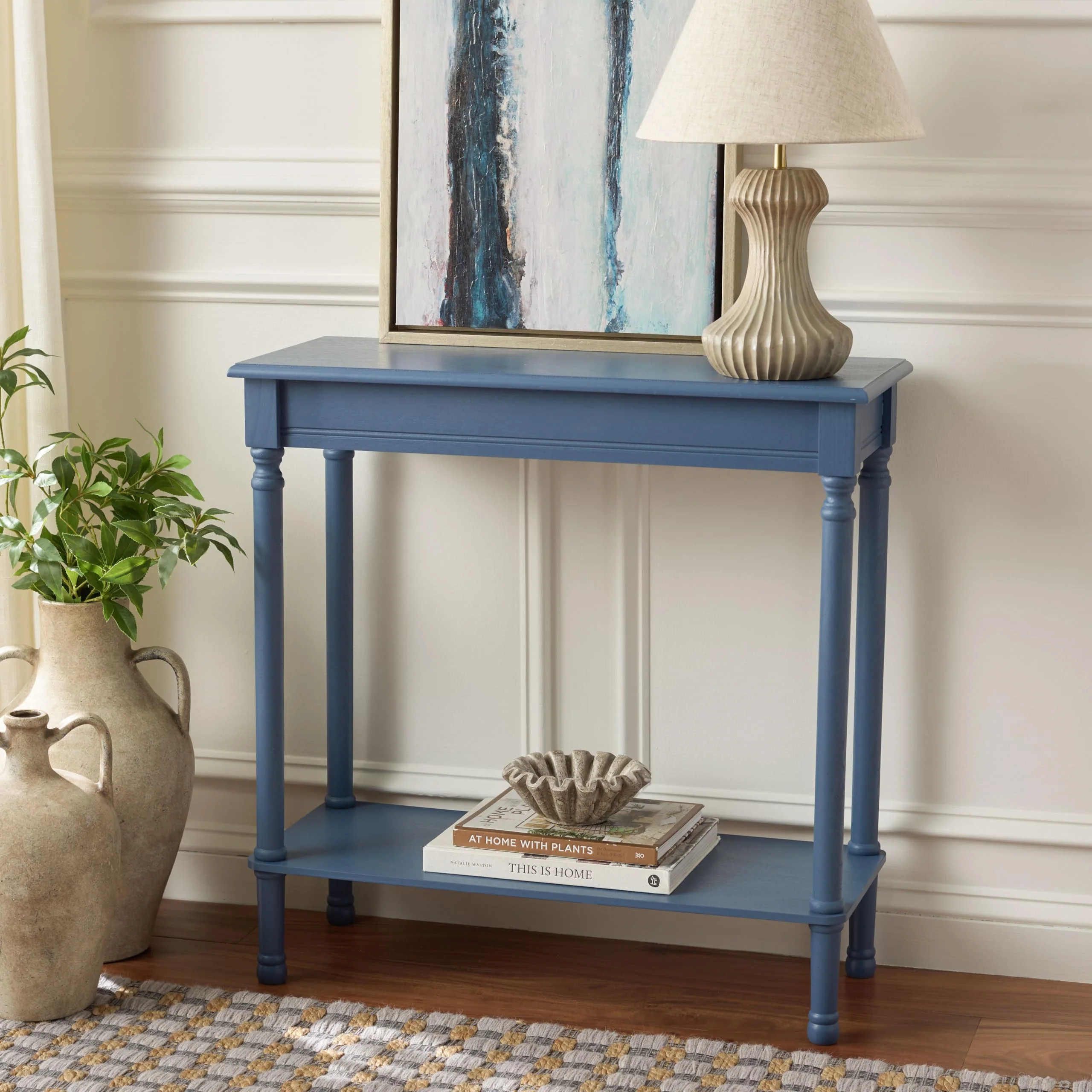 Safavieh Home Collection Tinsley Black Rectangular Bottom Shelf Console Table