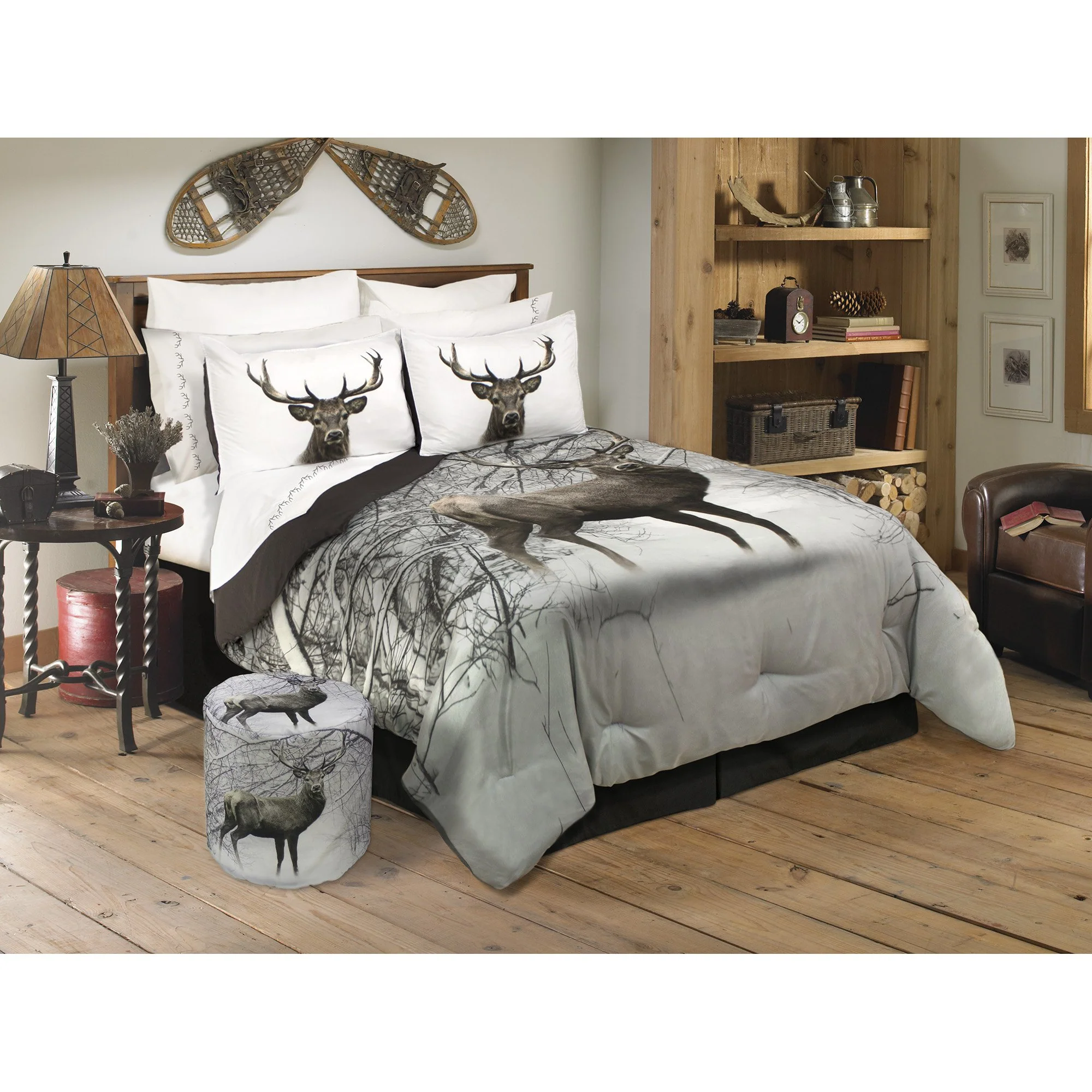 Safdie & Co. 60416.2T.02 Deer In Snowy Forest Collection Deer In Snowy Forest 2Piece Comforter Set, Twin