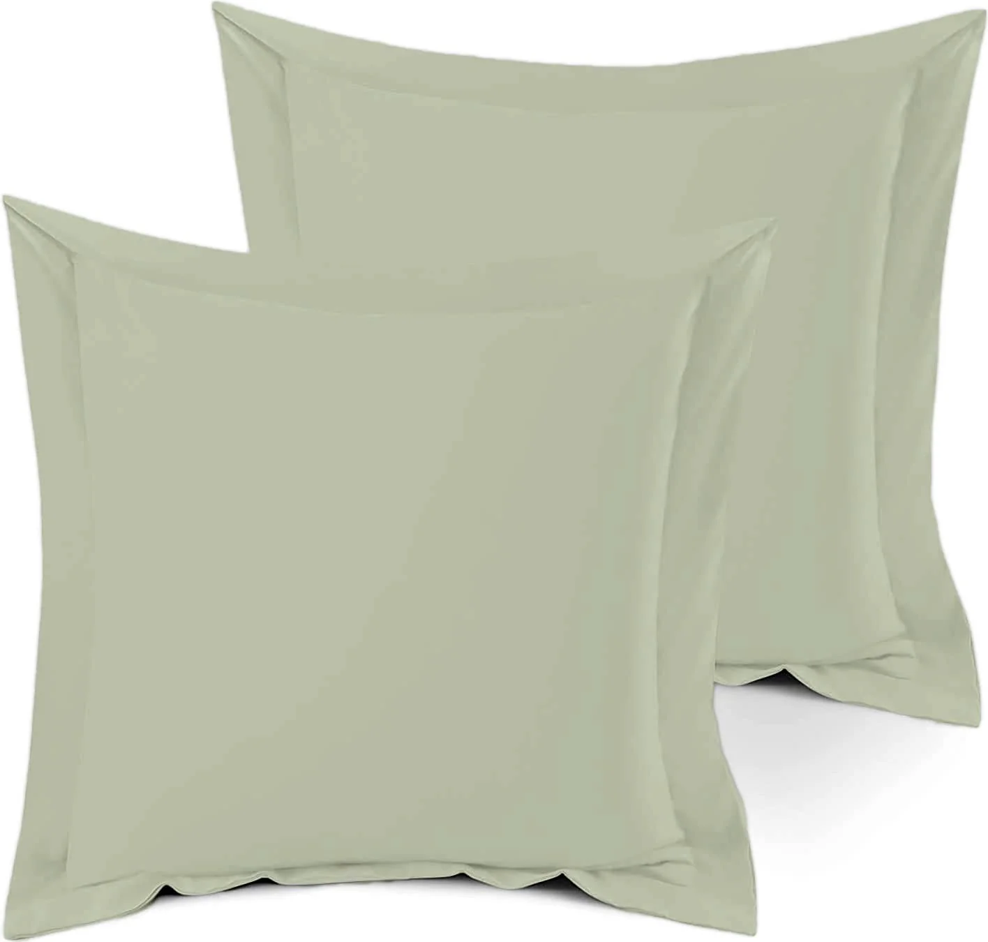 Saferay Green Pillow Shams Set Of 2Pc 100% Egyptian Cotton Cushion Cover, Wrinkle Free,Super Soft Decorative Pillow Cover. Europ