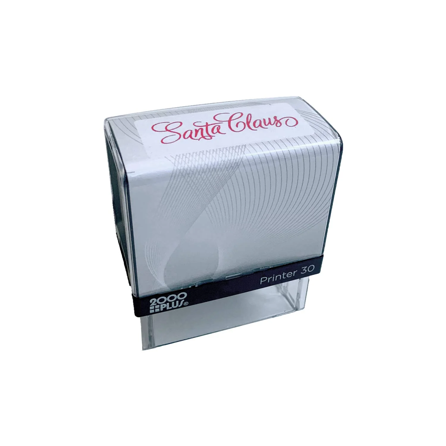 Santa Claus Signature Stamp / 2000 Plus Self Inking Rubber Stamp / 11/16 X 1 13/16' Christmas Holiday Stamp In Red Imprint
