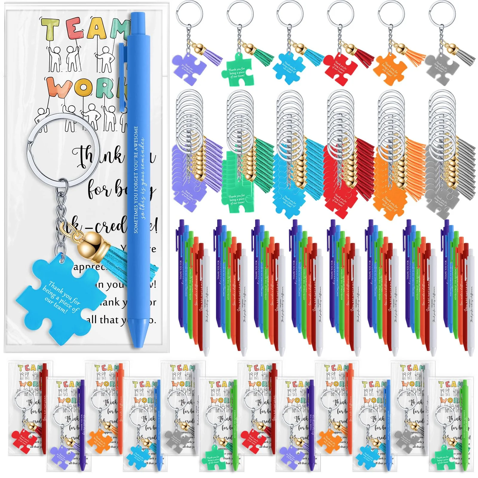 Sayglossy 50 Set Christmas Team Appreciation Gifts for Employee Coworker School Staff Teacher Nurse Bulk Inspirational Pens & Po
