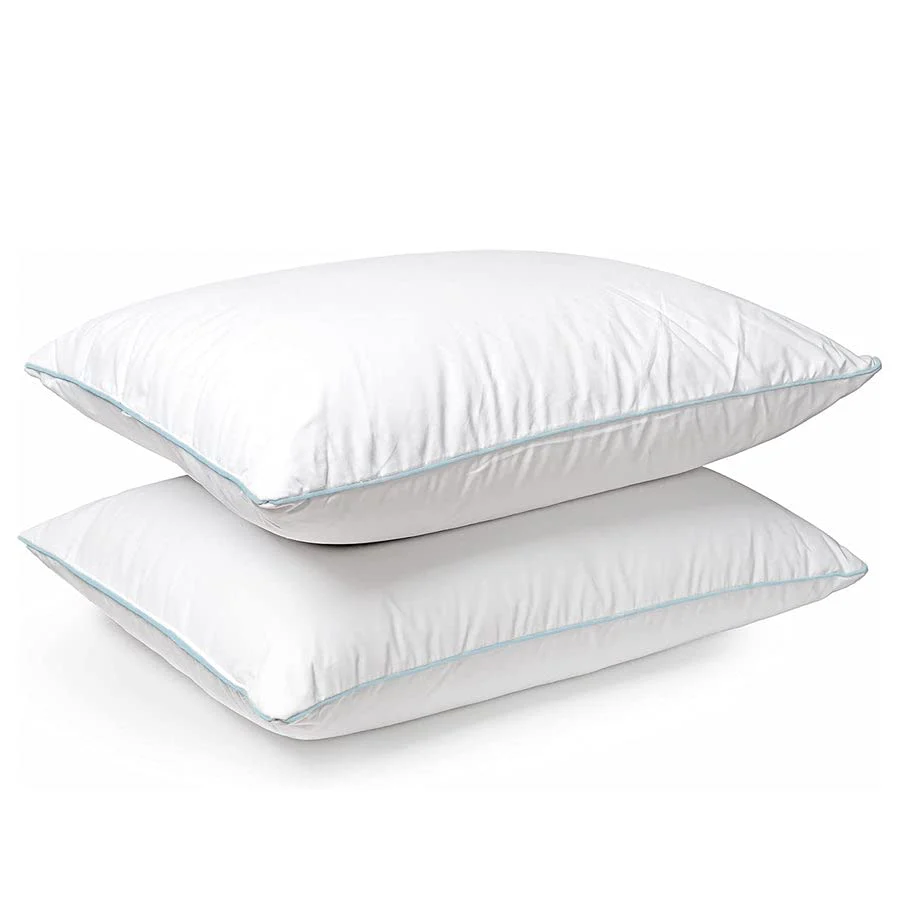 Set Of 2 Pillows Similar To Holiday Inn Soft Blue Cord Soft Bed Pillow - Queen Size